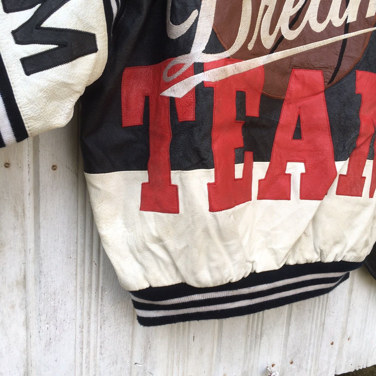 Vintage Vintage 2001 The DreamTeam Baseball Champion Leather Jacket Size US L / EU 52-54 / 3 - 6 Thumbnail
