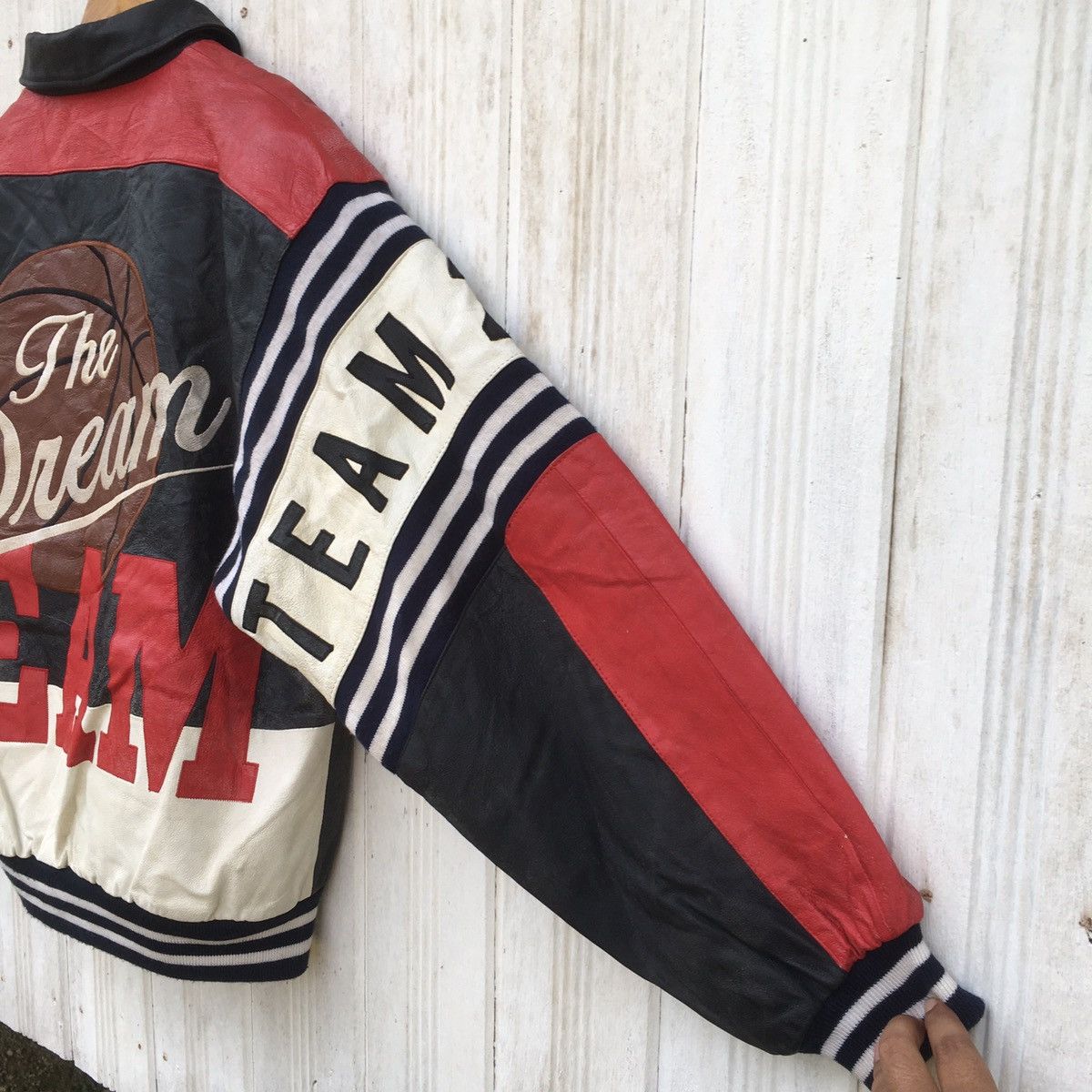 Vintage Vintage 2001 The DreamTeam Baseball Champion Leather Jacket Size US L / EU 52-54 / 3 - 4 Thumbnail