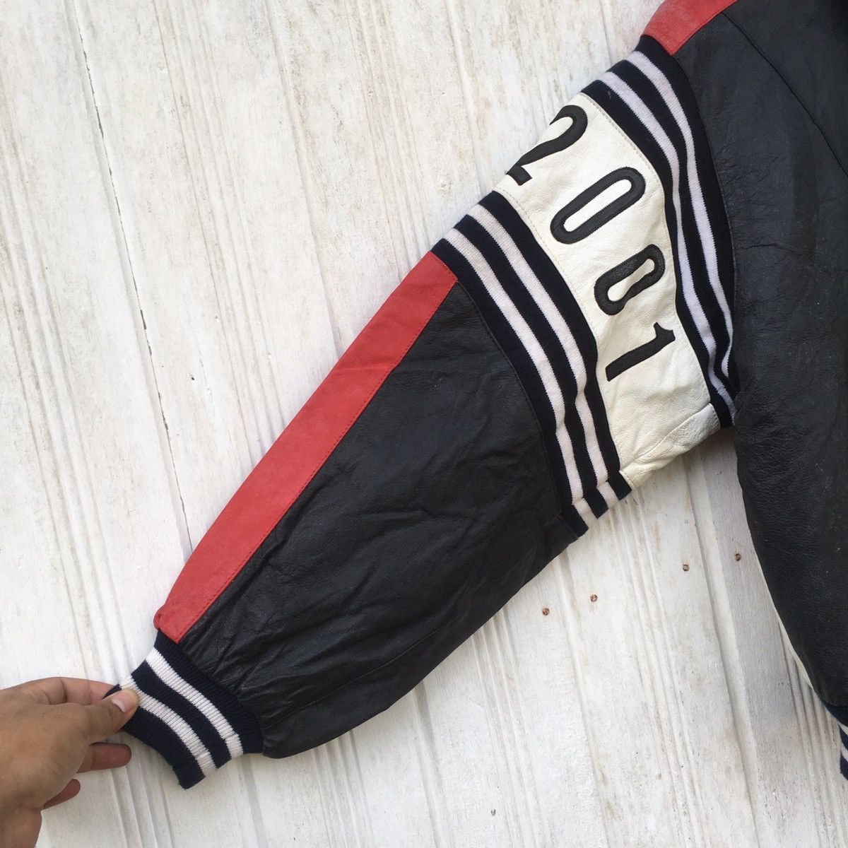 Vintage Vintage 2001 The DreamTeam Baseball Champion Leather Jacket Size US L / EU 52-54 / 3 - 9 Thumbnail