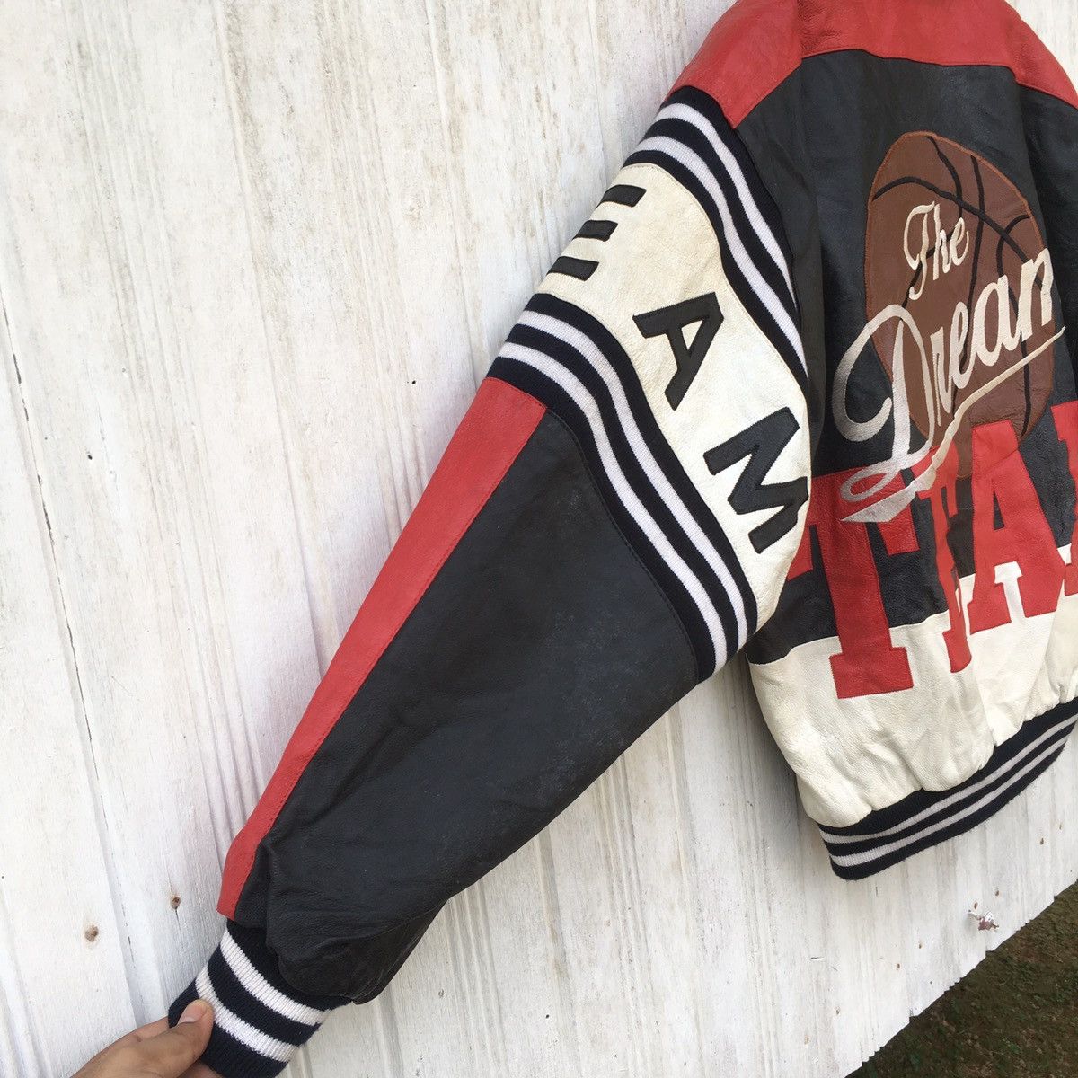Vintage Vintage 2001 The DreamTeam Baseball Champion Leather Jacket Size US L / EU 52-54 / 3 - 3 Thumbnail
