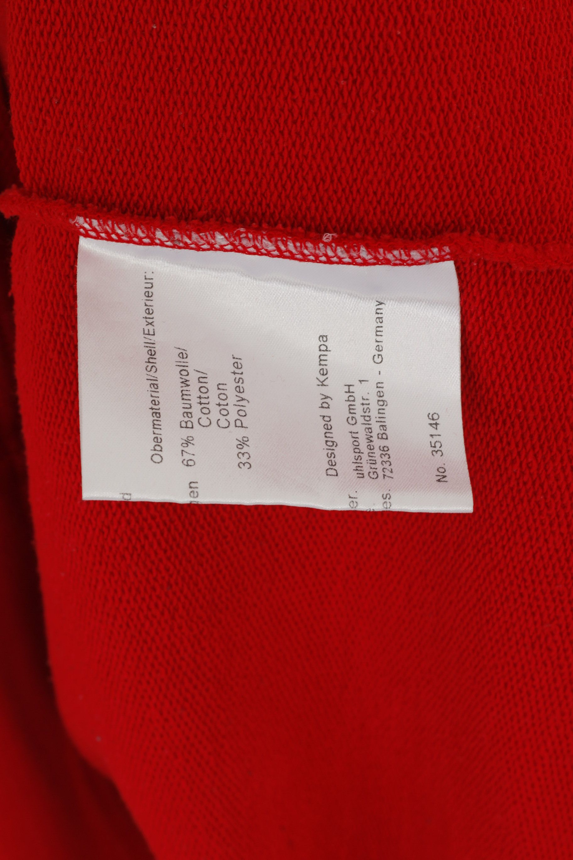 Vintage Kempa Men XL Sweatshirt Red Cotton Handball Top 0860 Size US XL / EU 56 / 4 - 6 Thumbnail