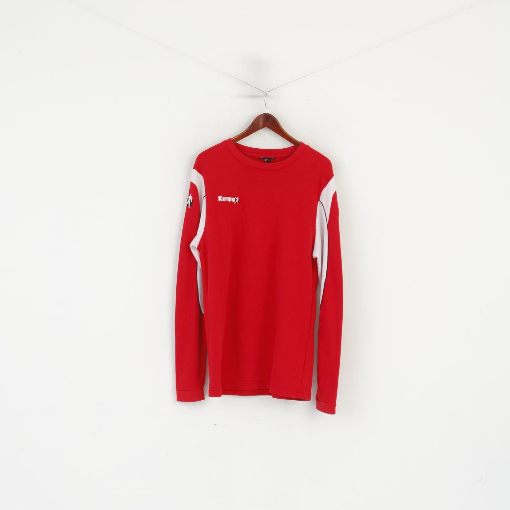 Vintage Kempa Men XL Sweatshirt Red Cotton Handball Top 0860 Size US XL / EU 56 / 4 - 1 Thumbnail