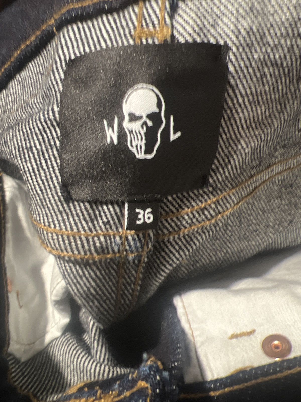 Warren Lotas W L RARE HAND PAINTED LA STORE EXCLUSIVE JAPAN INDIGO DENIM Size US 36 / EU 52 - 3 Thumbnail