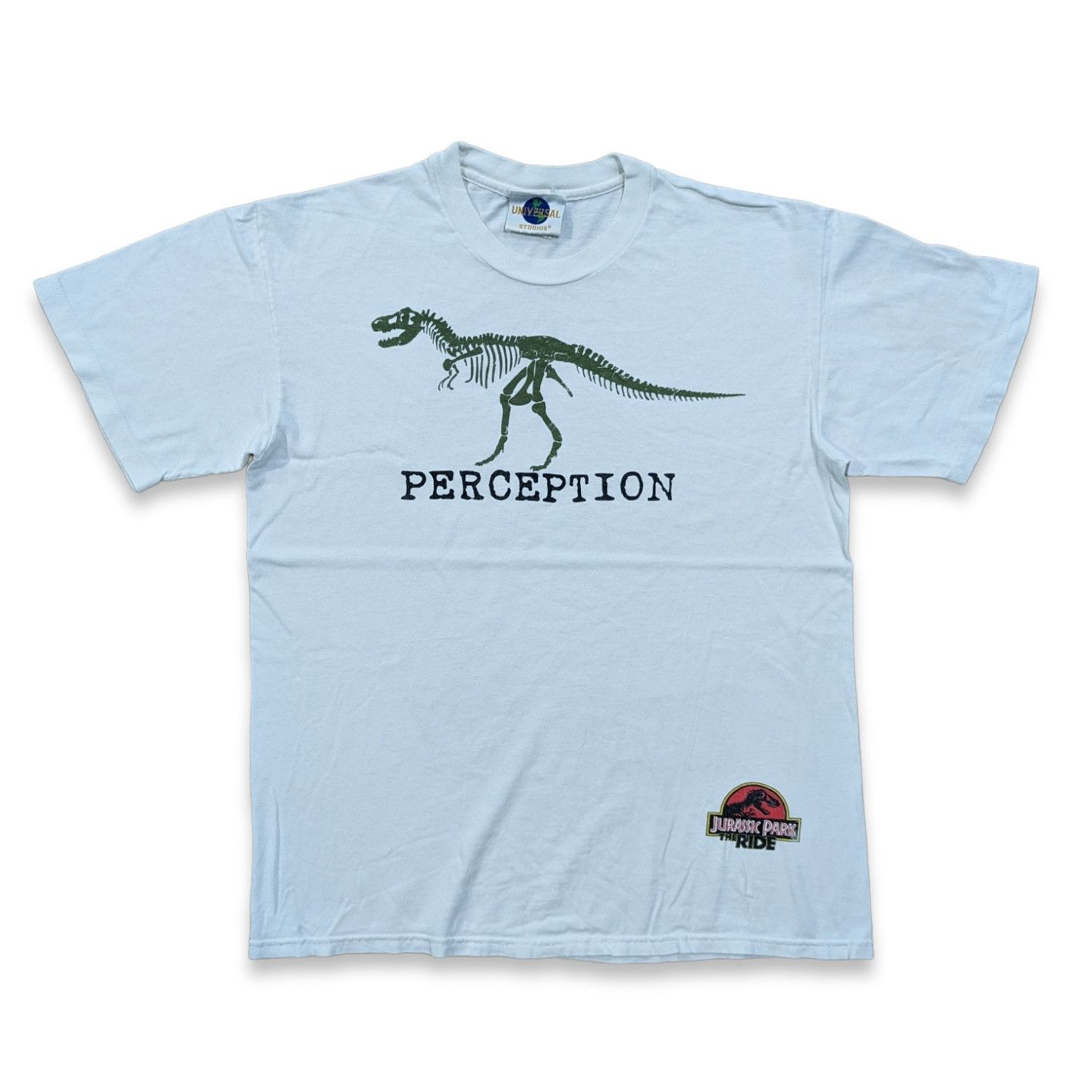 Universal Studios Vintage 1996 Jurassic Park Perception Reality Tee Shirt Size US M / EU 48-50 / 2 - 2 Thumbnail