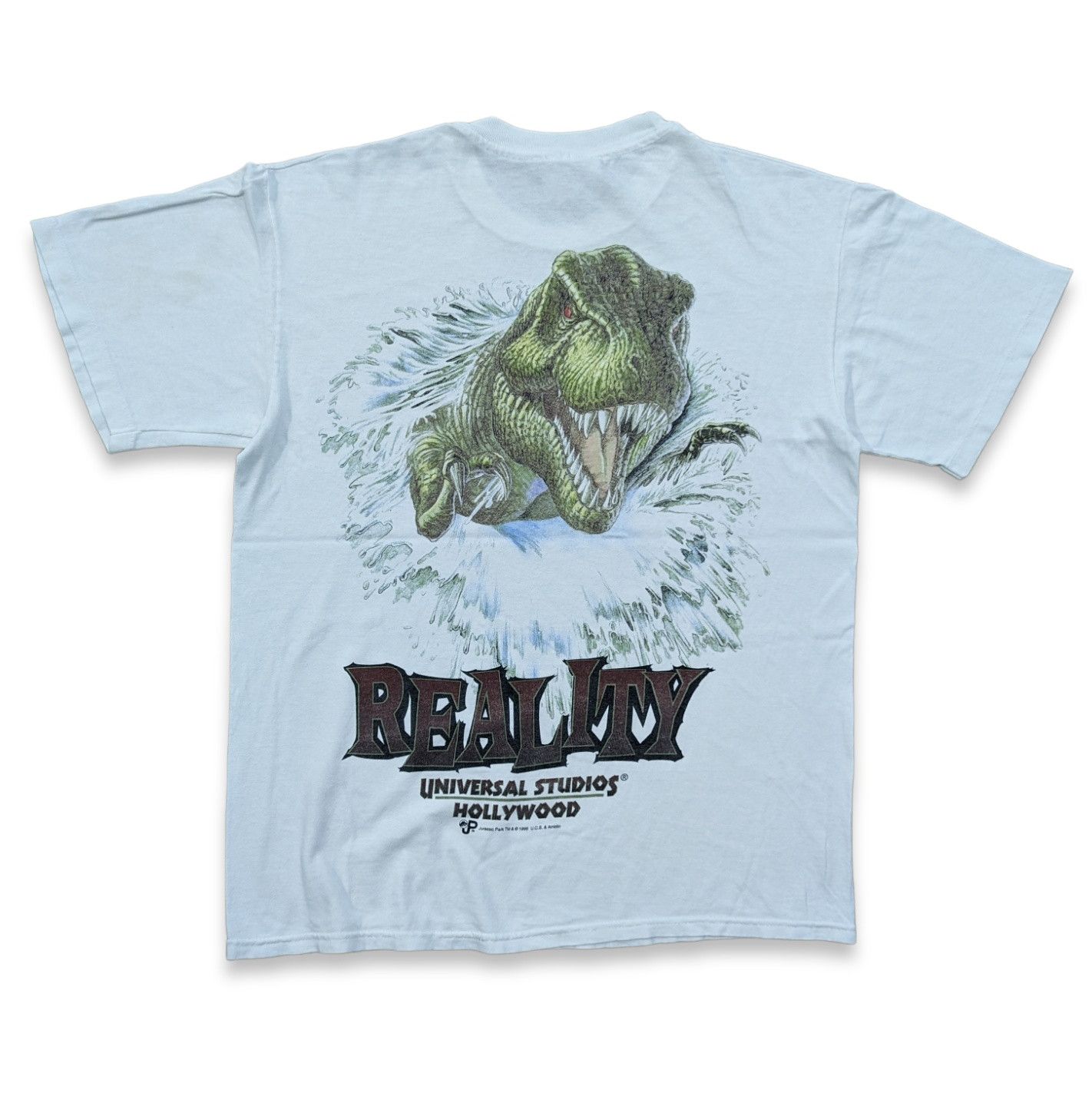 Universal Studios Vintage 1996 Jurassic Park Perception Reality Tee Shirt Size US M / EU 48-50 / 2 - 1 Thumbnail