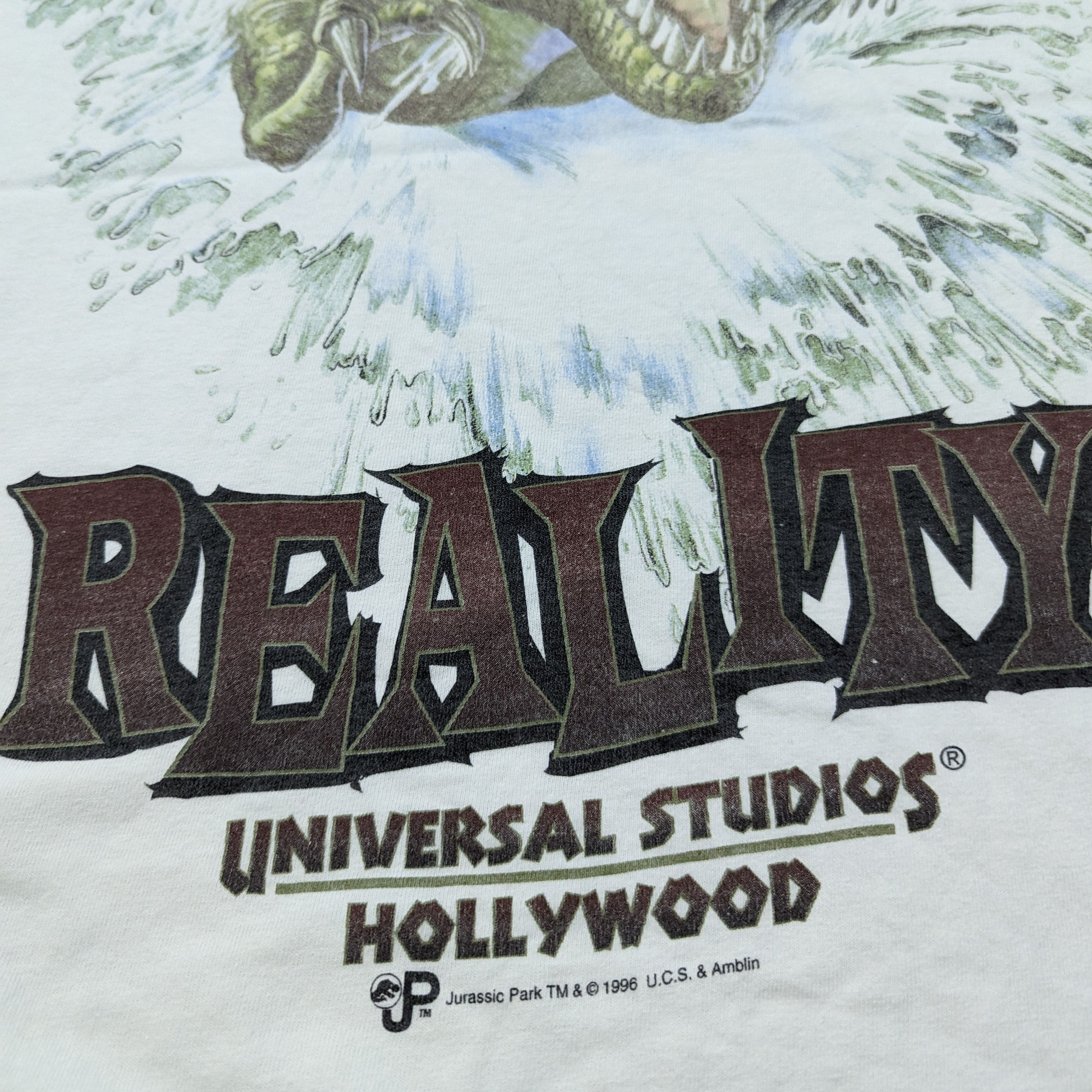 Universal Studios Vintage 1996 Jurassic Park Perception Reality Tee Shirt Size US M / EU 48-50 / 2 - 4 Thumbnail