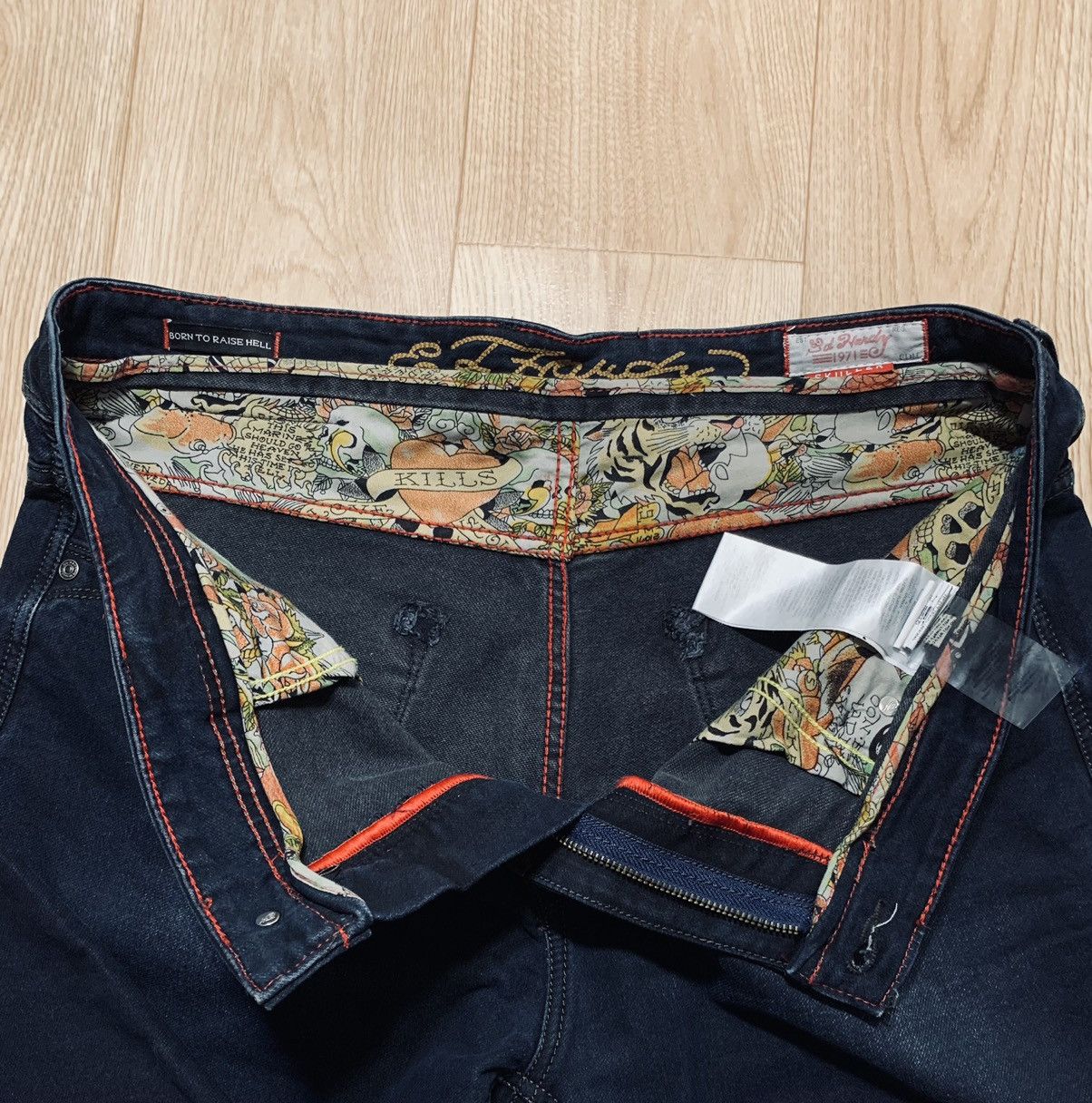 Ed Hardy Ed Hardy Skuller Jeans Denim Pants Size US 38 / EU 54 - 8 Thumbnail