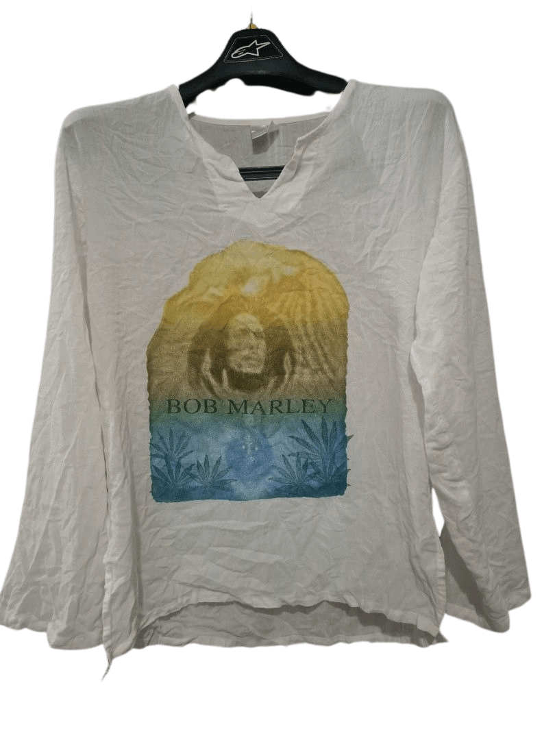 Band Tees × Bob Marley × Vintage Vintage bootleg bob marley muslin shirt Size US M / EU 48-50 / 2 - 1 Thumbnail
