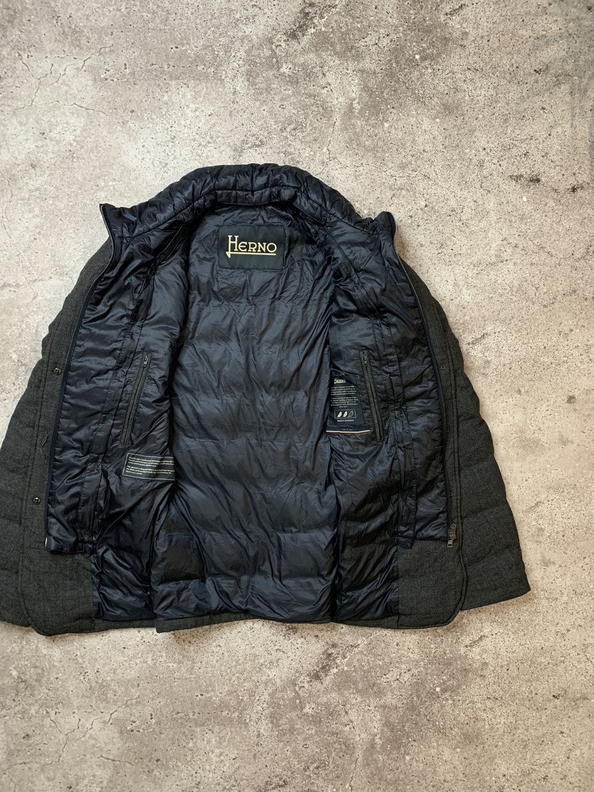 Herno Herno Tweed Puffer Jacket Padded Blazer Size US L / EU 52-54 / 3 - 11 Thumbnail