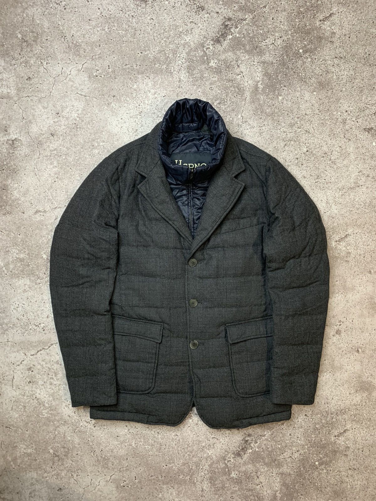 Herno Herno Tweed Puffer Jacket Padded Blazer Size US L / EU 52-54 / 3 - 16 Thumbnail