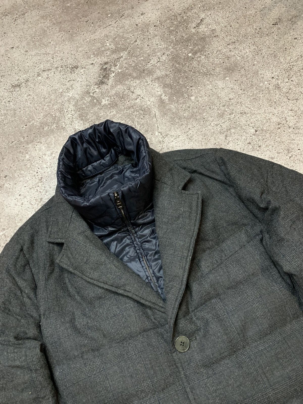 Herno Tweed Puffer Jacket Padded Blazer