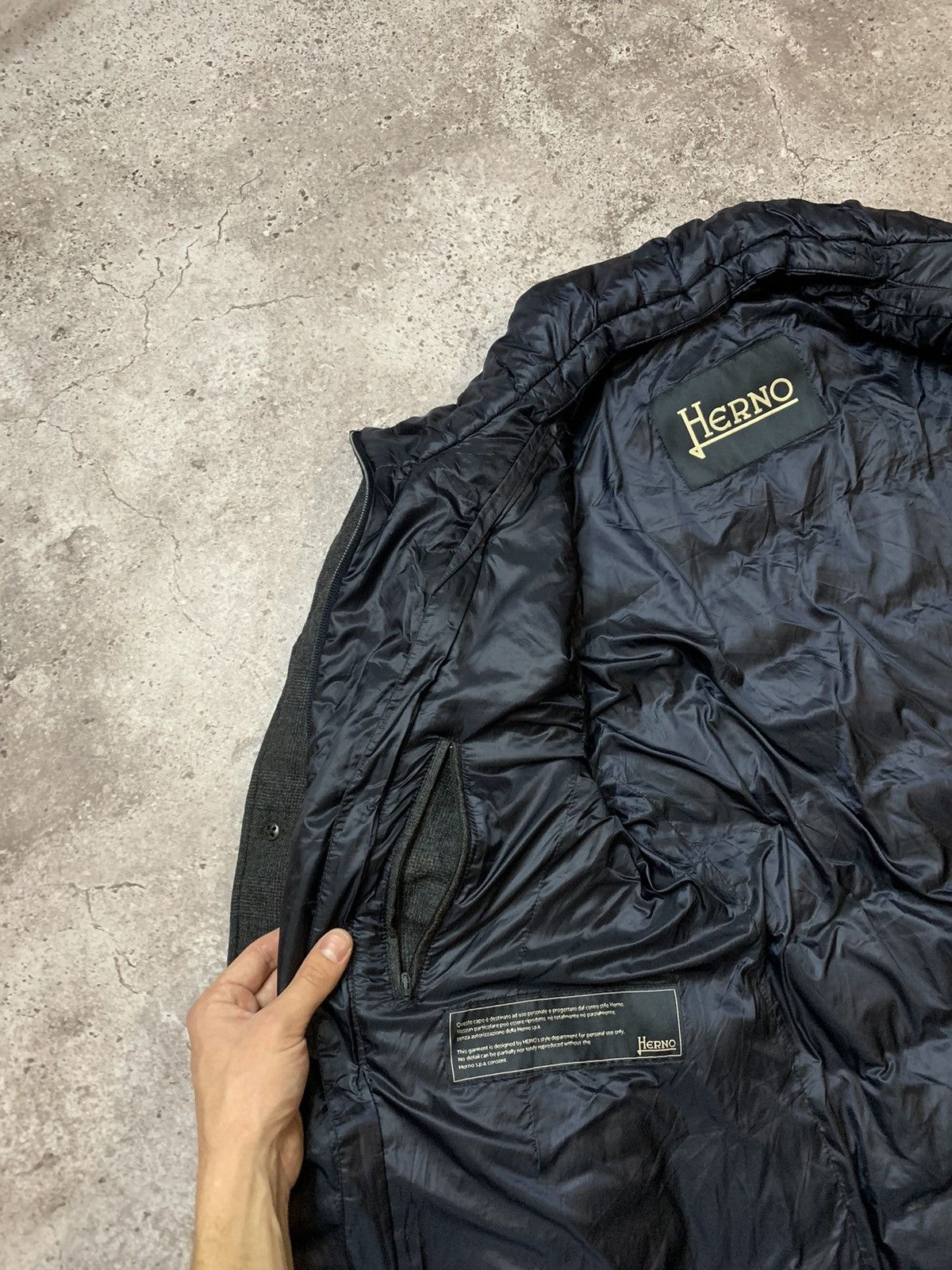 Herno Herno Tweed Puffer Jacket Padded Blazer Size US L / EU 52-54 / 3 - 12 Thumbnail