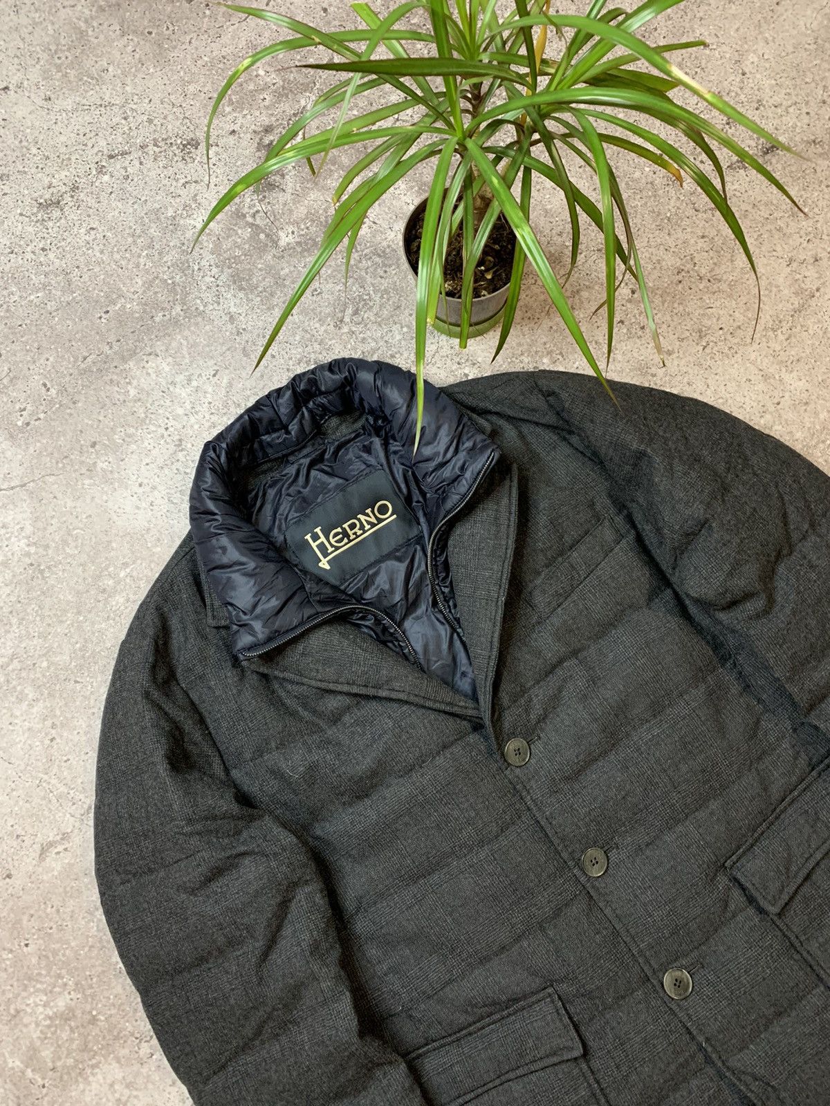 Herno Herno Tweed Puffer Jacket Padded Blazer Size US L / EU 52-54 / 3 - 2 Thumbnail