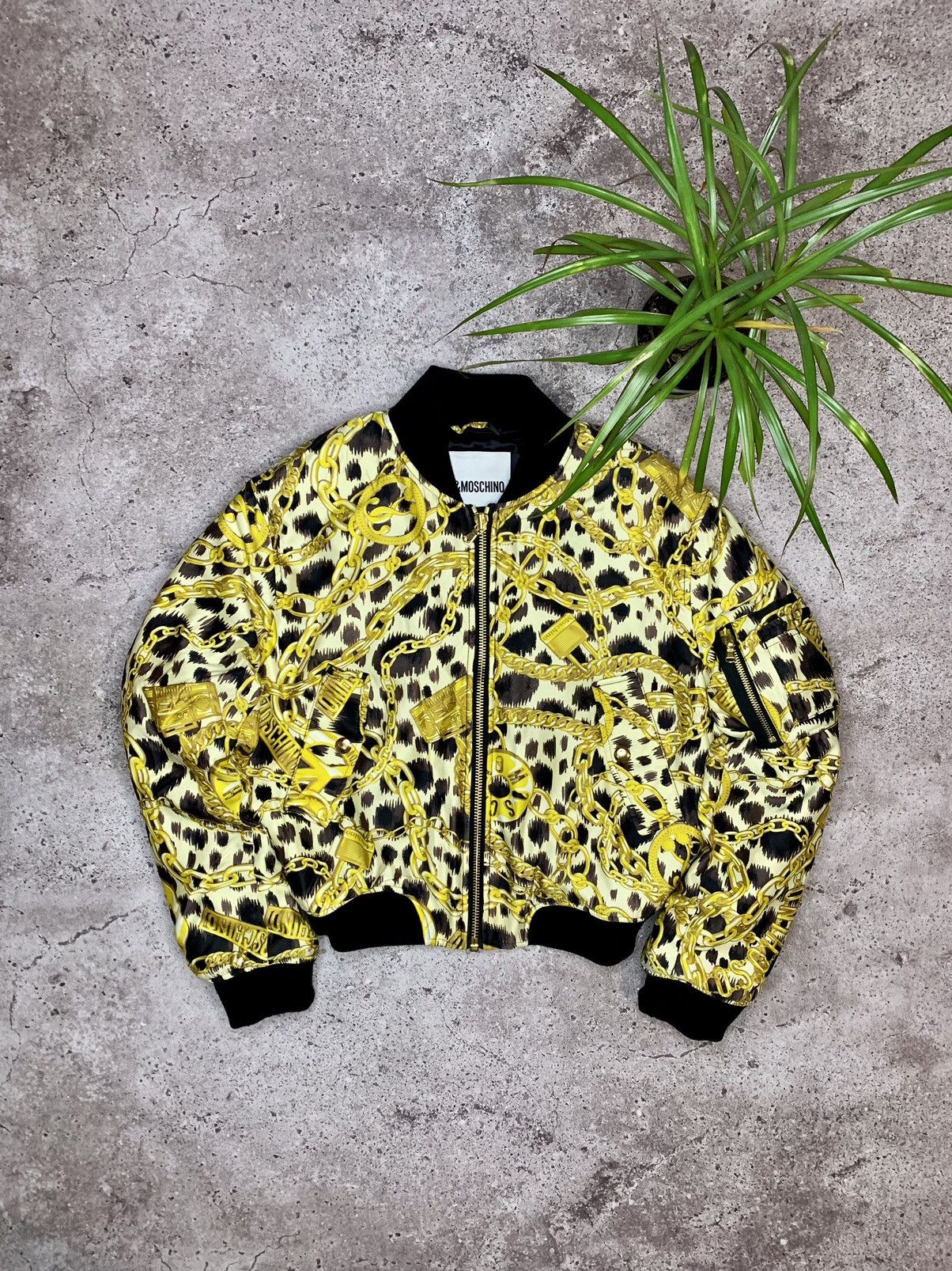 Moschino x H&M Gold Chain Bomber Jacket
