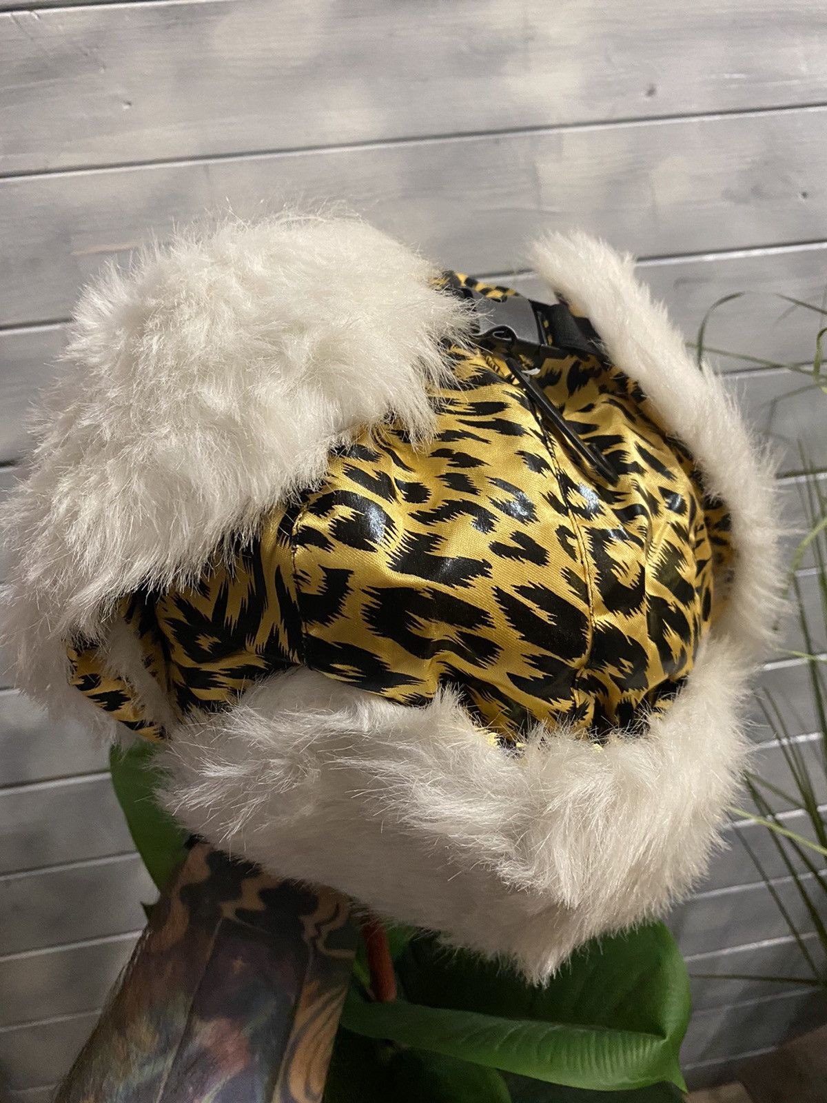 Japanese Brand Rare Leopard style hat FUZZY YSHANKA Y2K. Size ONE SIZE - 11 Thumbnail