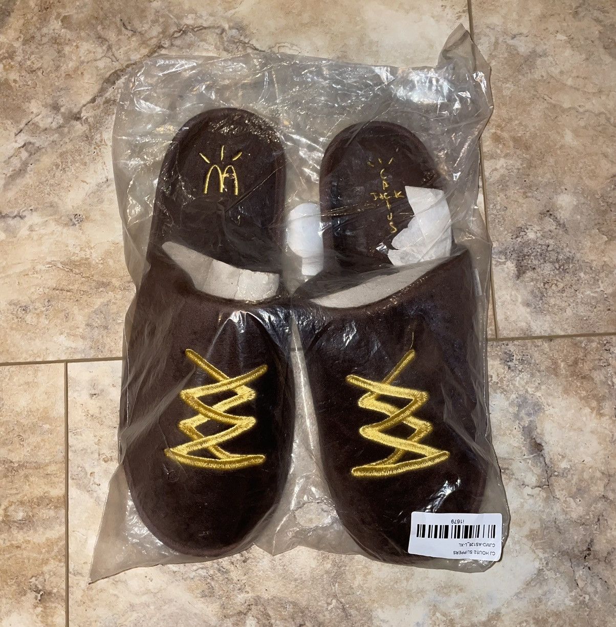 Travis Scott Travis Scott x McDonald s Cj House Slippers Brown New