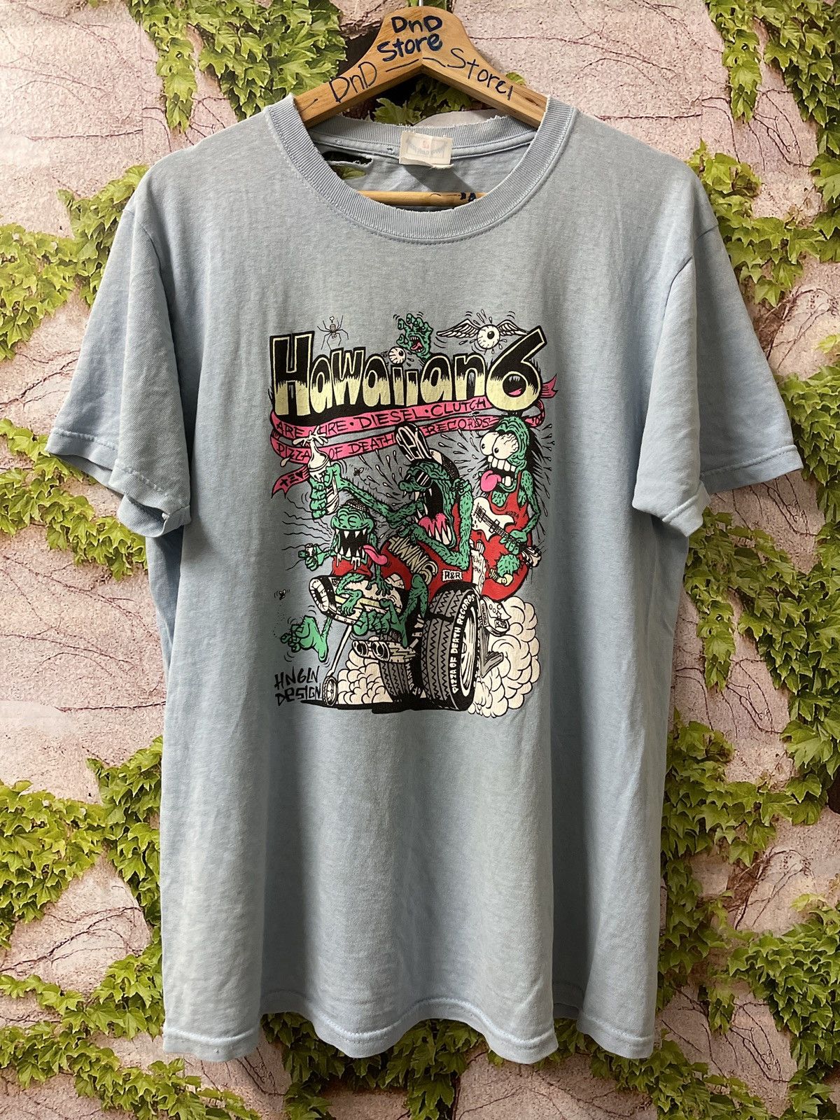 Band Tees × Vintage VINTAGE DISTRESSED PIZZA OF DEATH RECORDS TEE VERY RARE Size US M / EU 48-50 / 2 - 1 Thumbnail