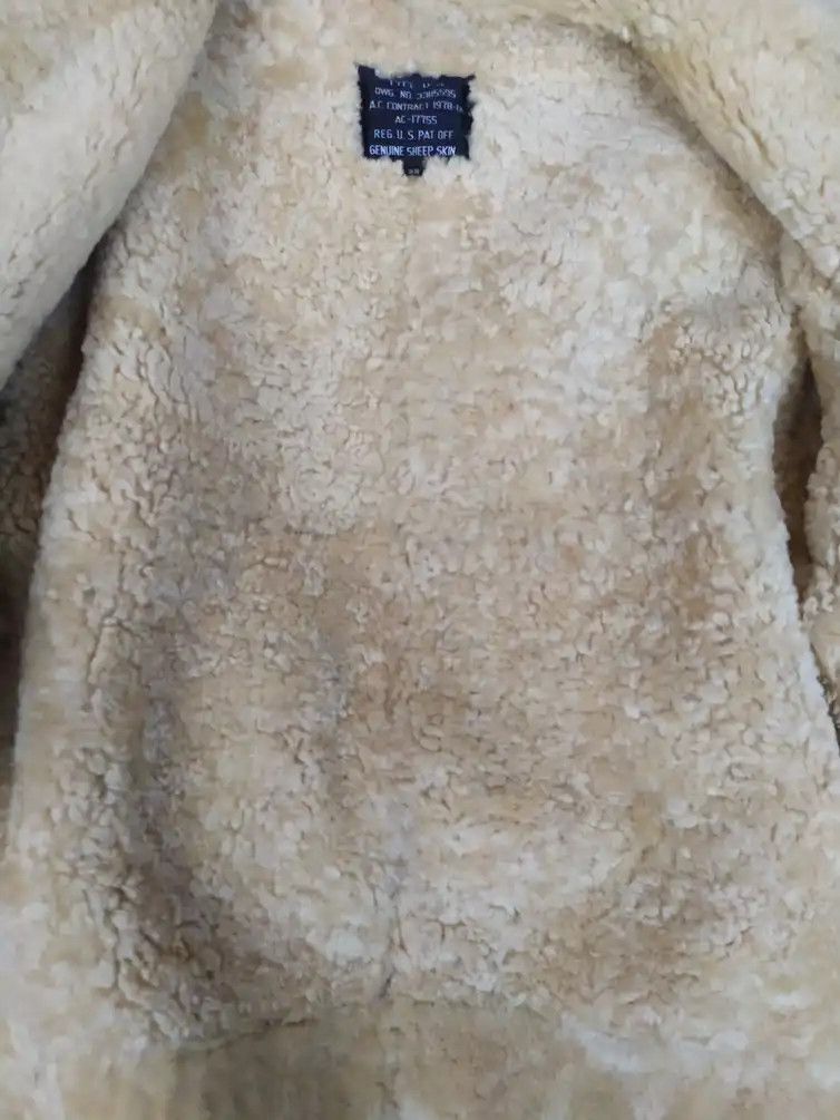 REG.US.PAT. OFF LEATHER SHEEPSKIN TYPE B3 FLIGHT JACKET