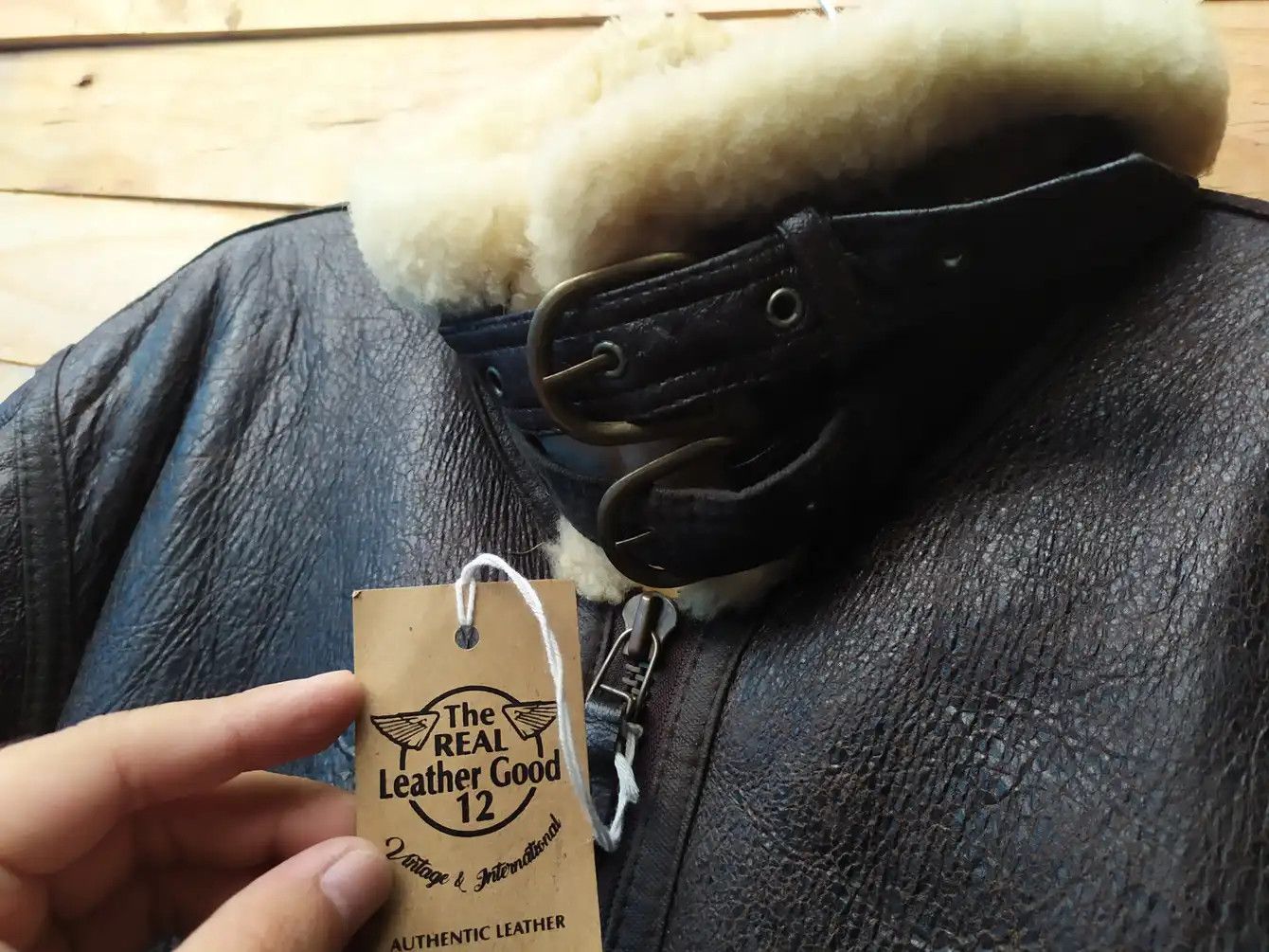 REG.US.PAT. OFF LEATHER SHEEPSKIN TYPE B3 FLIGHT JACKET