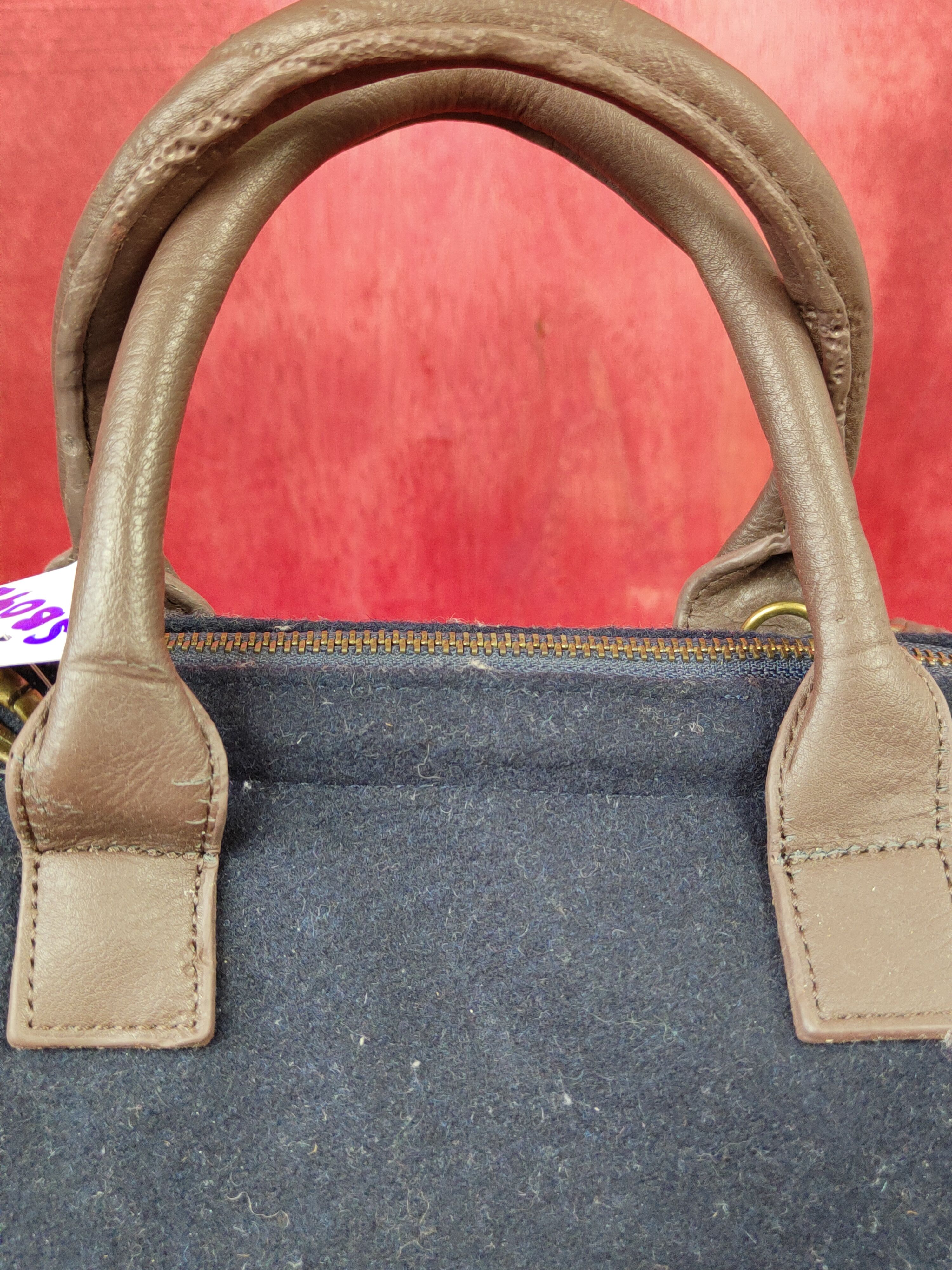 Harris Tweed Harris Tweed Dark Blue Tote & Crossbody Bag #SB042 Size ONE SIZE - 9 Thumbnail