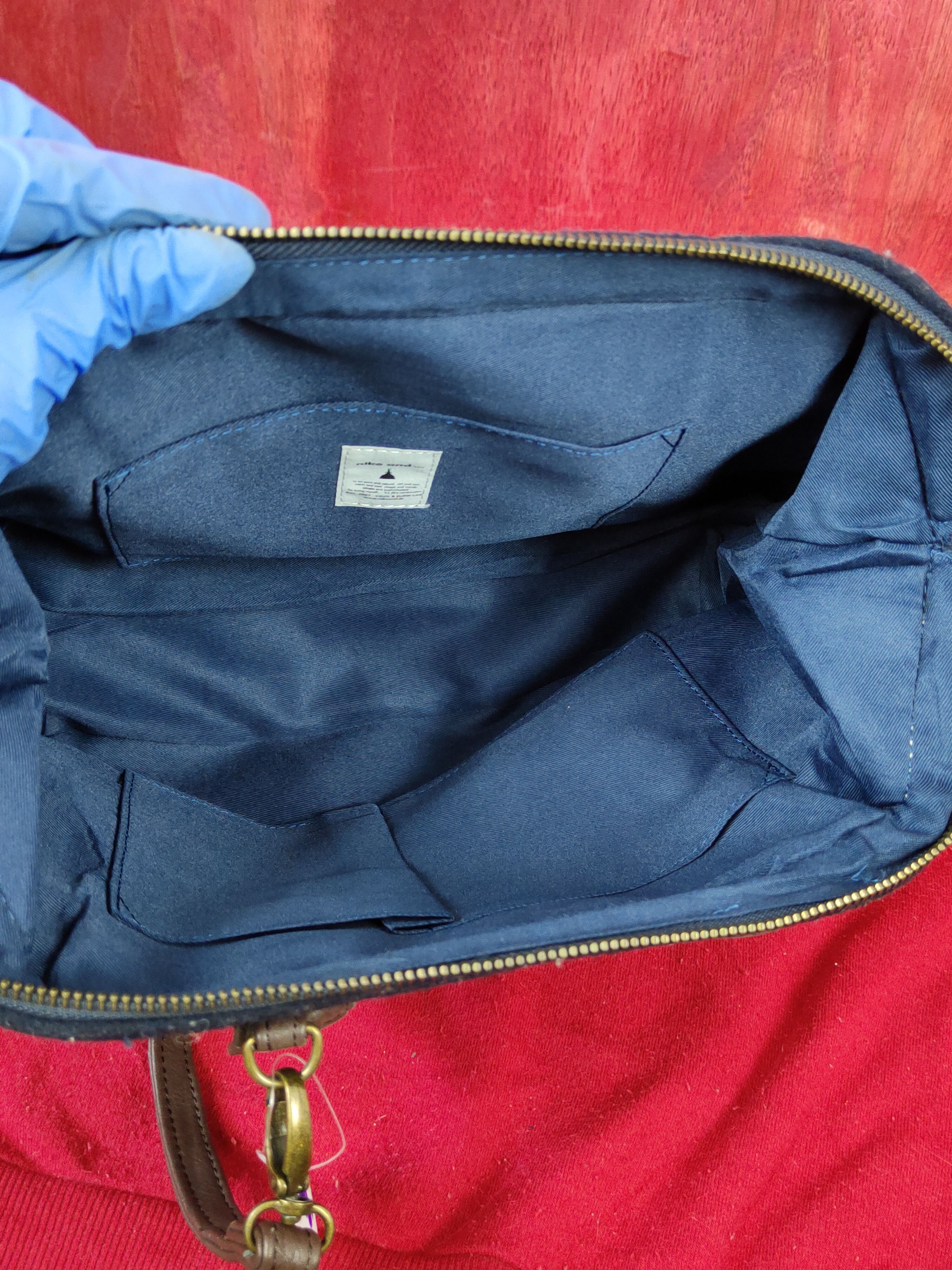 Harris Tweed Harris Tweed Dark Blue Tote & Crossbody Bag #SB042 Size ONE SIZE - 18 Thumbnail