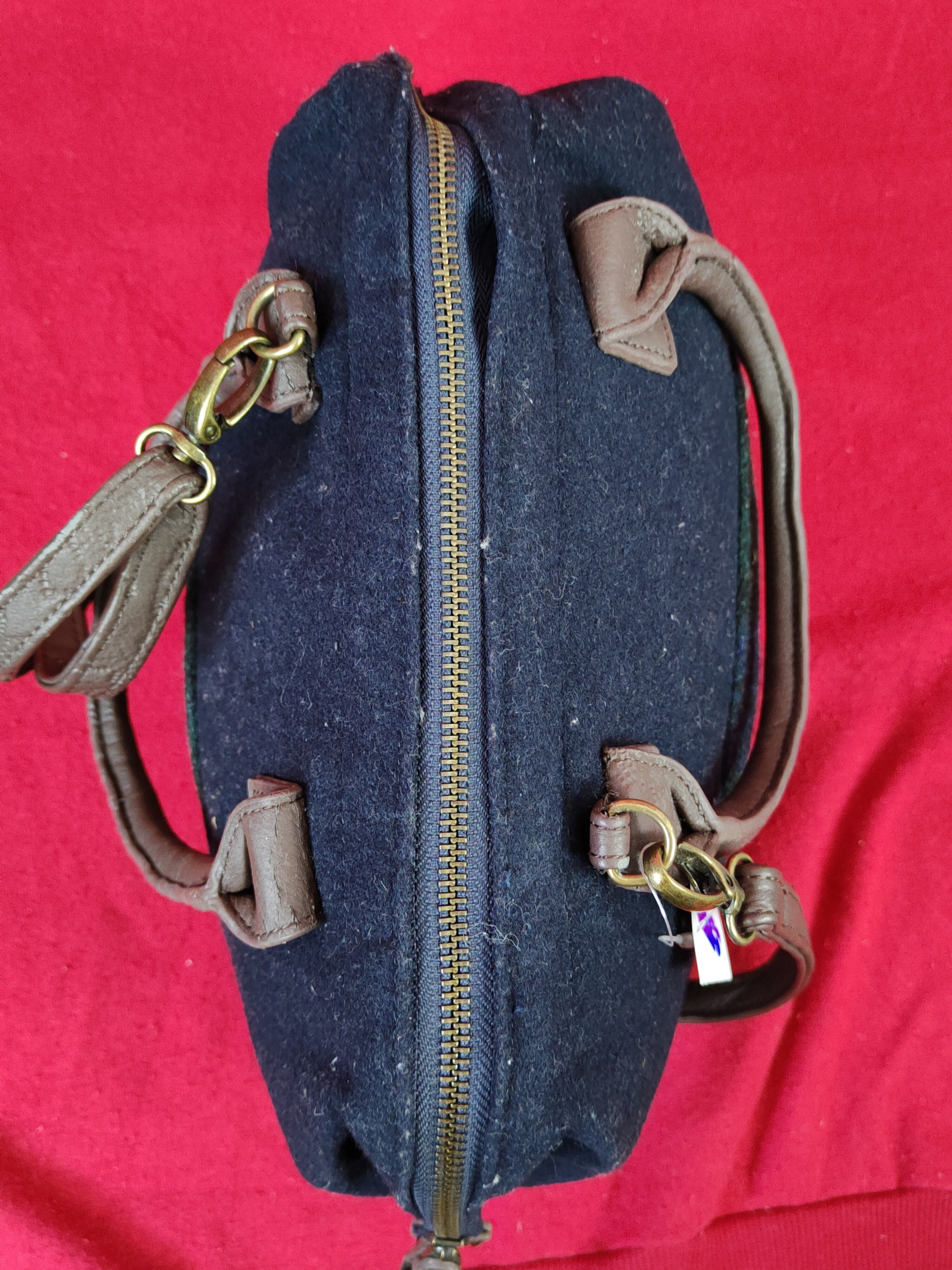 Harris Tweed Harris Tweed Dark Blue Tote & Crossbody Bag #SB042 Size ONE SIZE - 16 Thumbnail