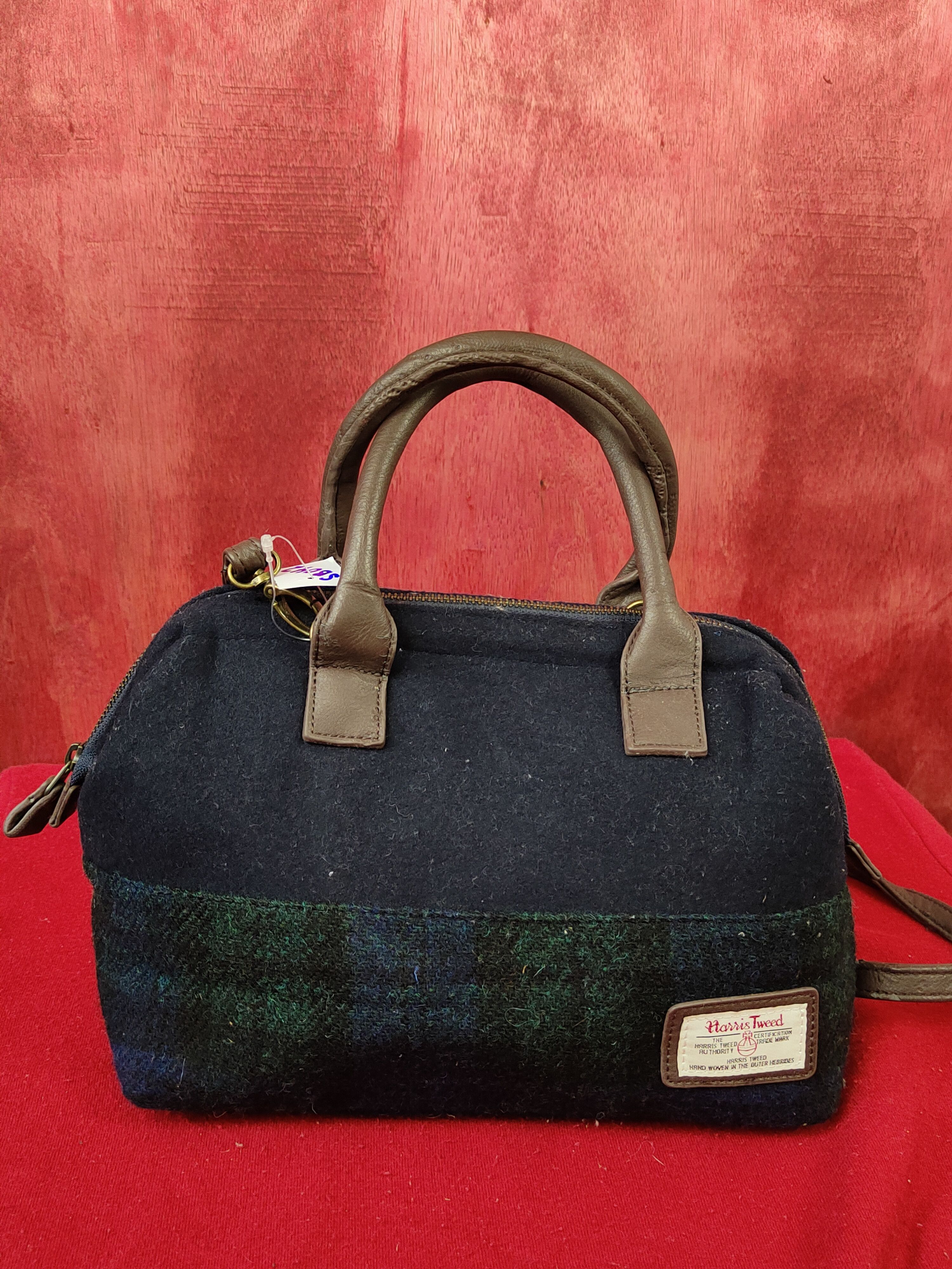 Harris Tweed Harris Tweed Dark Blue Tote & Crossbody Bag #SB042 Size ONE SIZE - 7 Thumbnail