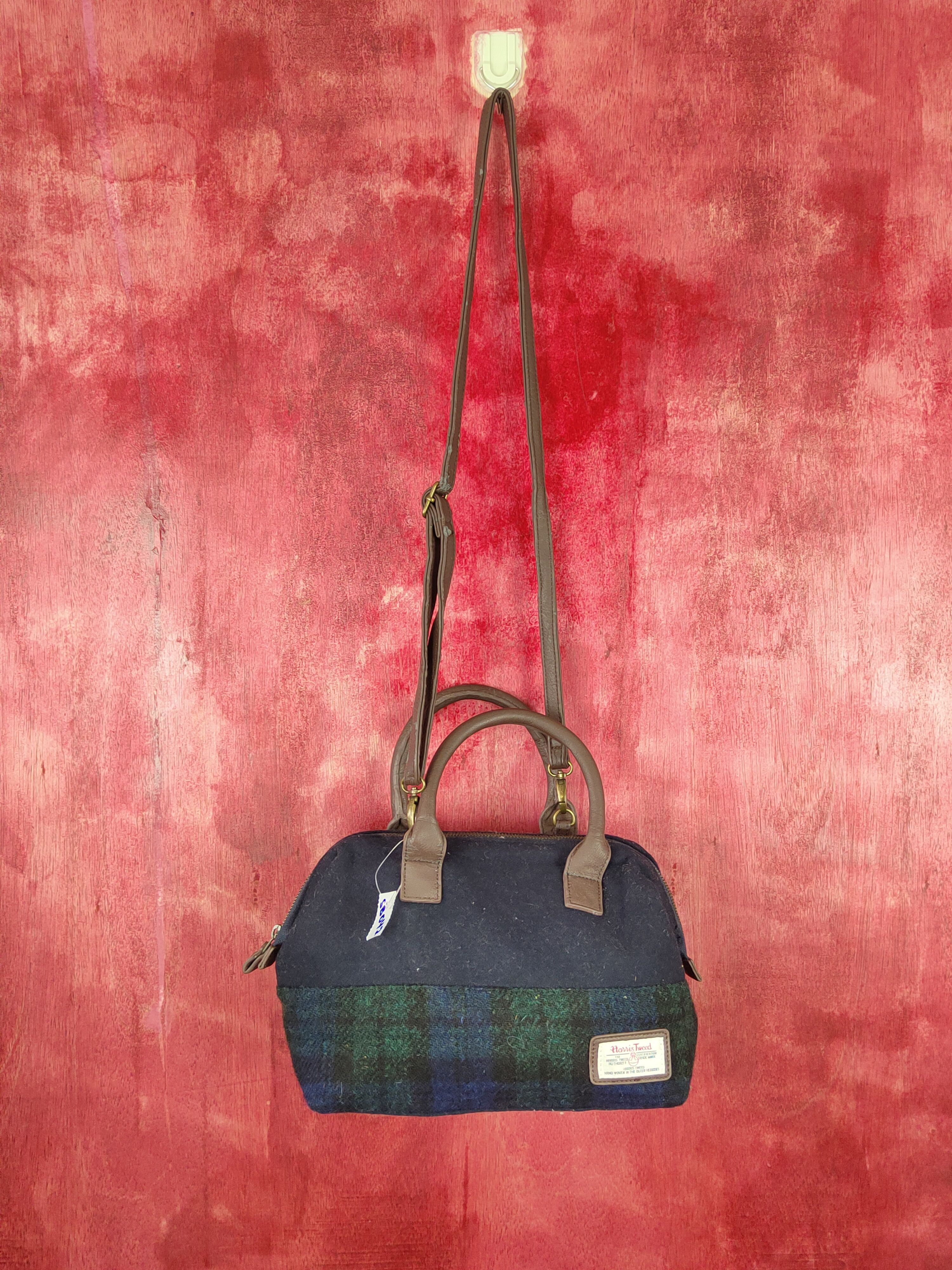Harris Tweed Harris Tweed Dark Blue Tote & Crossbody Bag #SB042 Size ONE SIZE - 2 Thumbnail