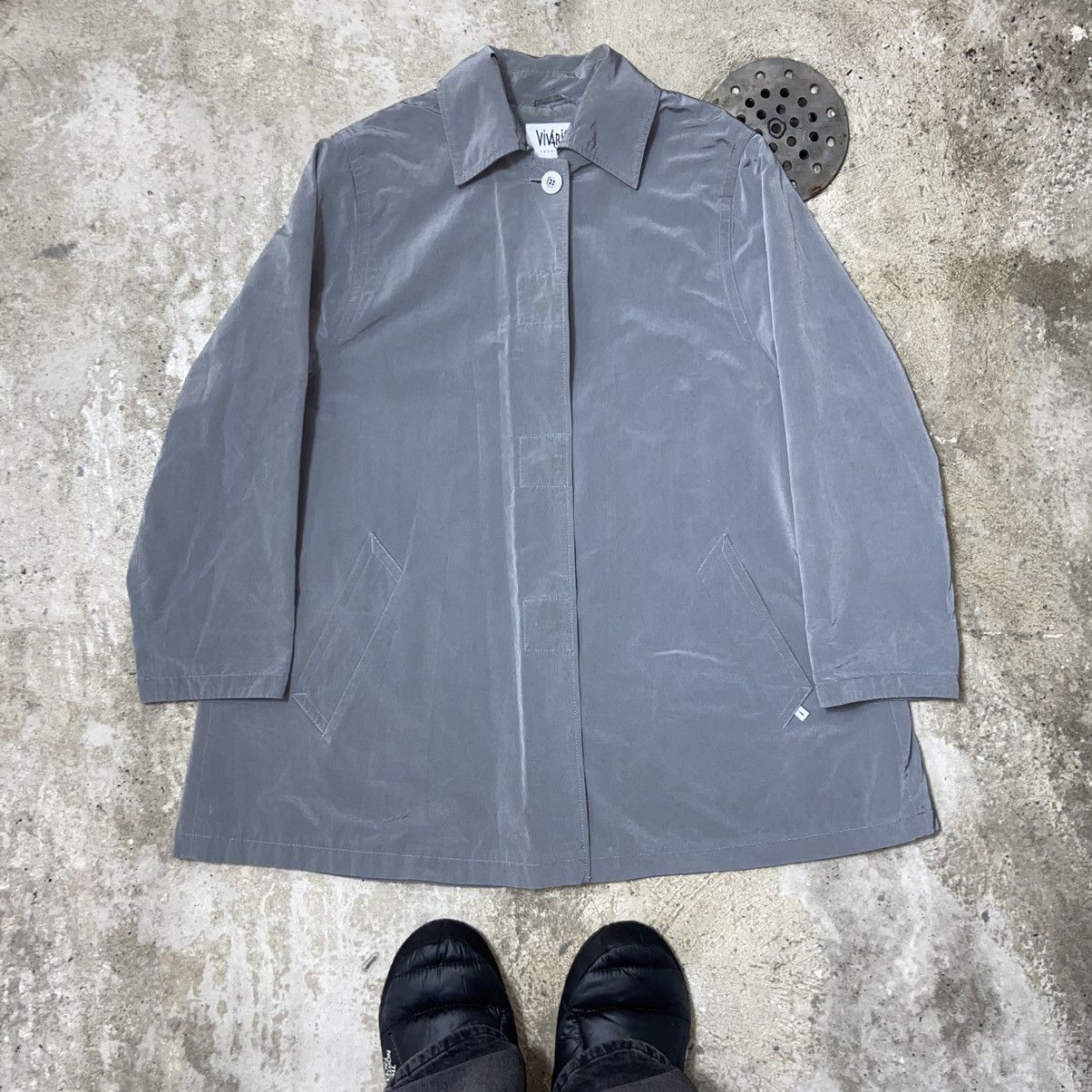 Vintage 1990s ARCHIVE VIVARIS REFLECTIVE NYLON TRENCH COAT - № 2063 Size US L / EU 52-54 / 3 - 4 Thumbnail
