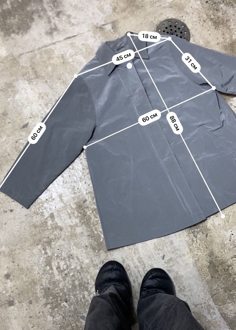 Vintage 1990s ARCHIVE VIVARIS REFLECTIVE NYLON TRENCH COAT - № 2063 Size US L / EU 52-54 / 3 - 9 Thumbnail