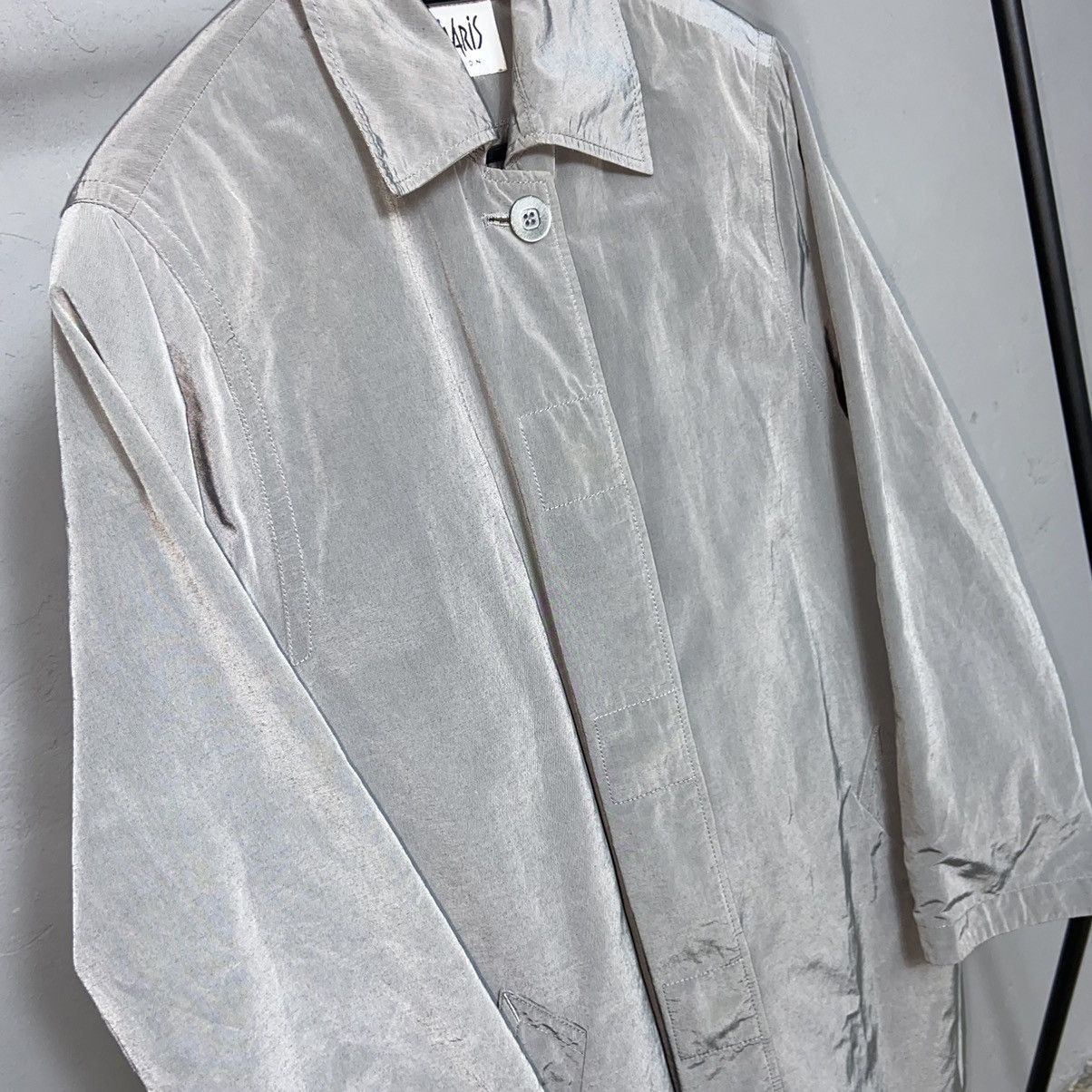 Vintage 1990s ARCHIVE VIVARIS REFLECTIVE NYLON TRENCH COAT - № 2063 Size US L / EU 52-54 / 3 - 8 Thumbnail