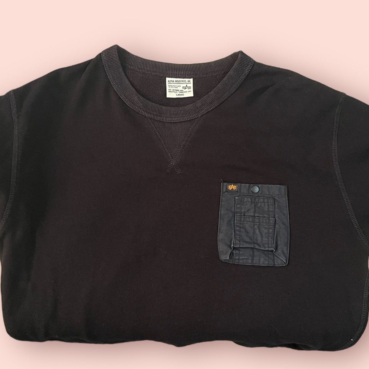 Alpha Industries × Voodoo Tactical VINTAGE ALPHA INDUSTRIES CREWNECK POCKET SWEATER Size US L / EU 52-54 / 3 - 11 Thumbnail
