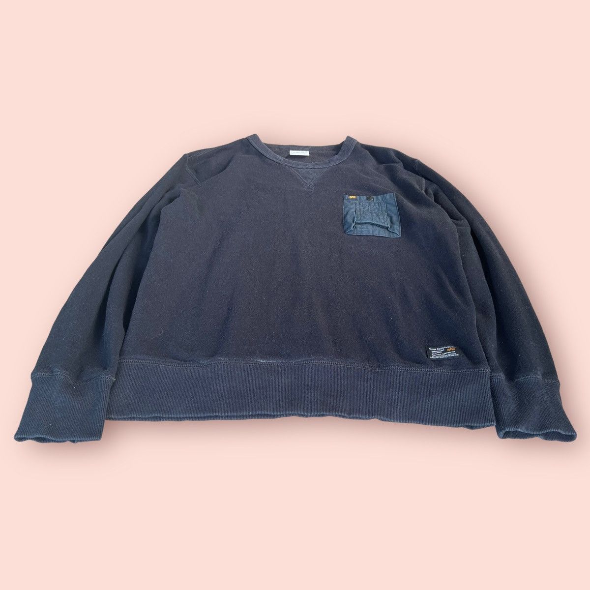 Alpha Industries × Voodoo Tactical VINTAGE ALPHA INDUSTRIES CREWNECK POCKET SWEATER Size US L / EU 52-54 / 3 - 16 Thumbnail