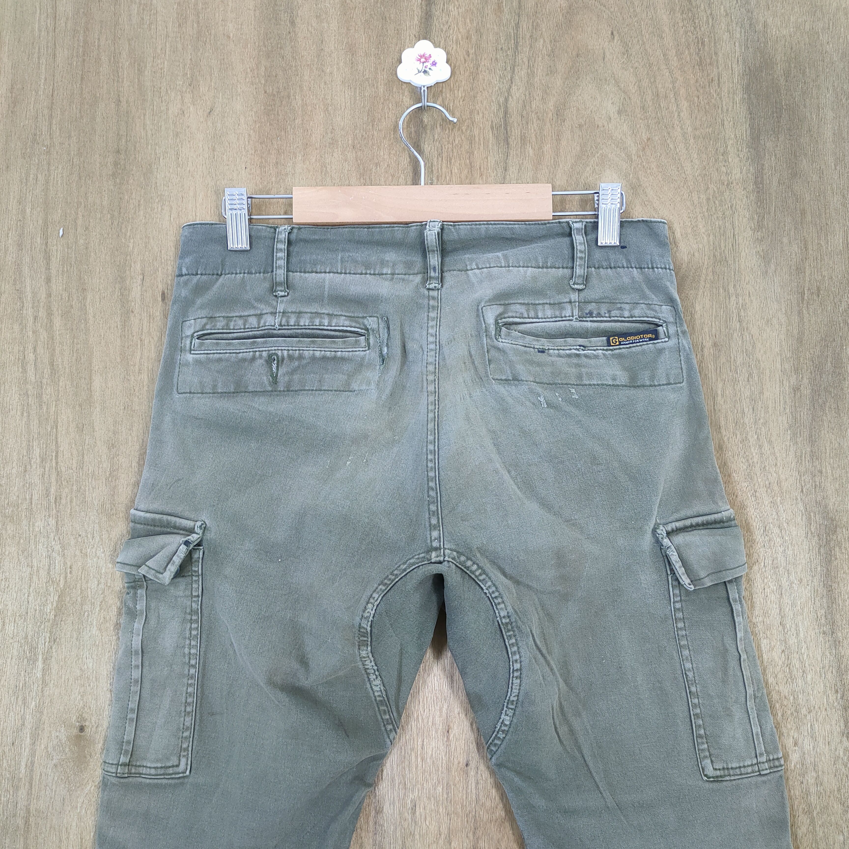 Japanese Brand VINTAGE JAPANESE FADED SKINNY CARGO PANTS Size US 29 - 10 Thumbnail