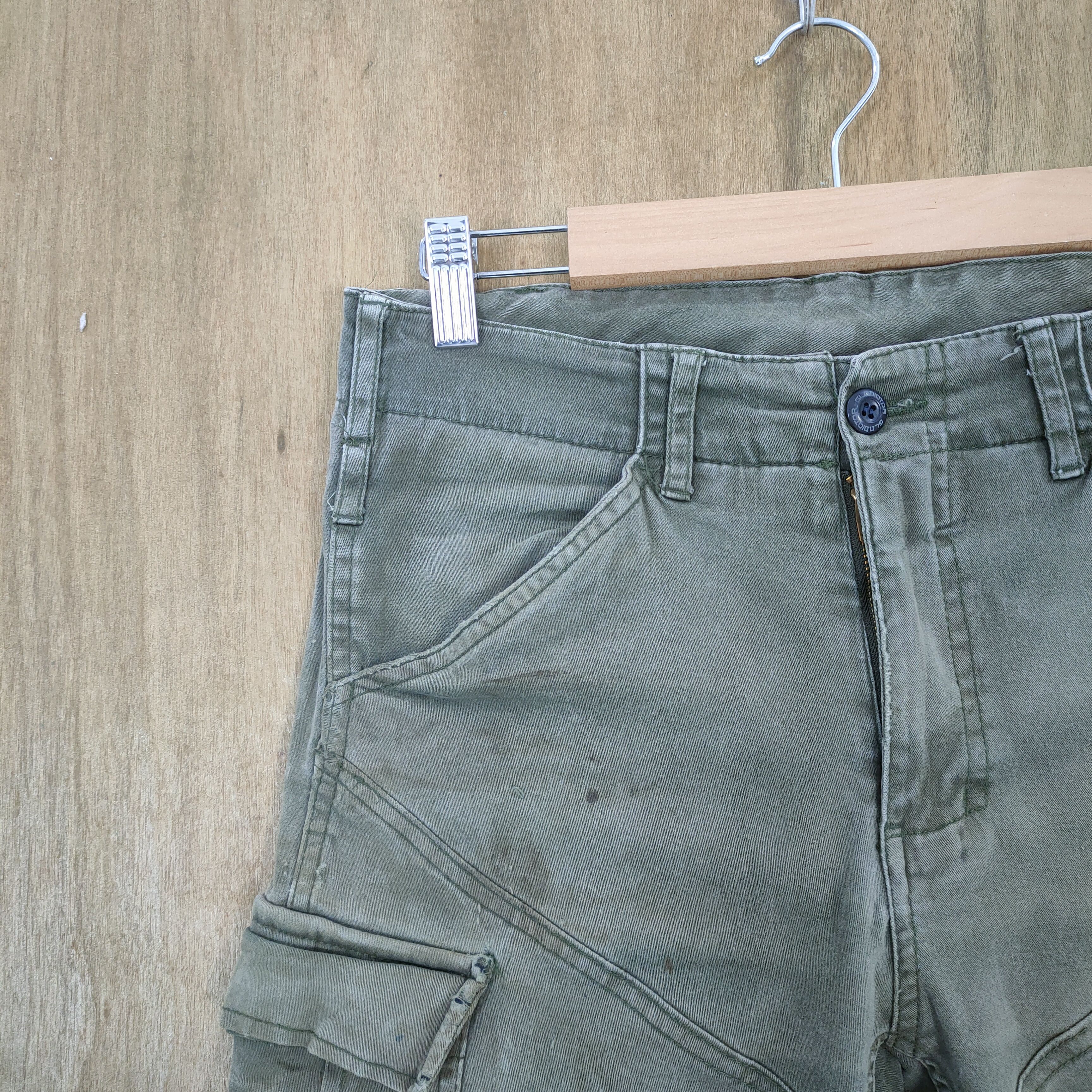 Japanese Brand VINTAGE JAPANESE FADED SKINNY CARGO PANTS Size US 29 - 4 Thumbnail
