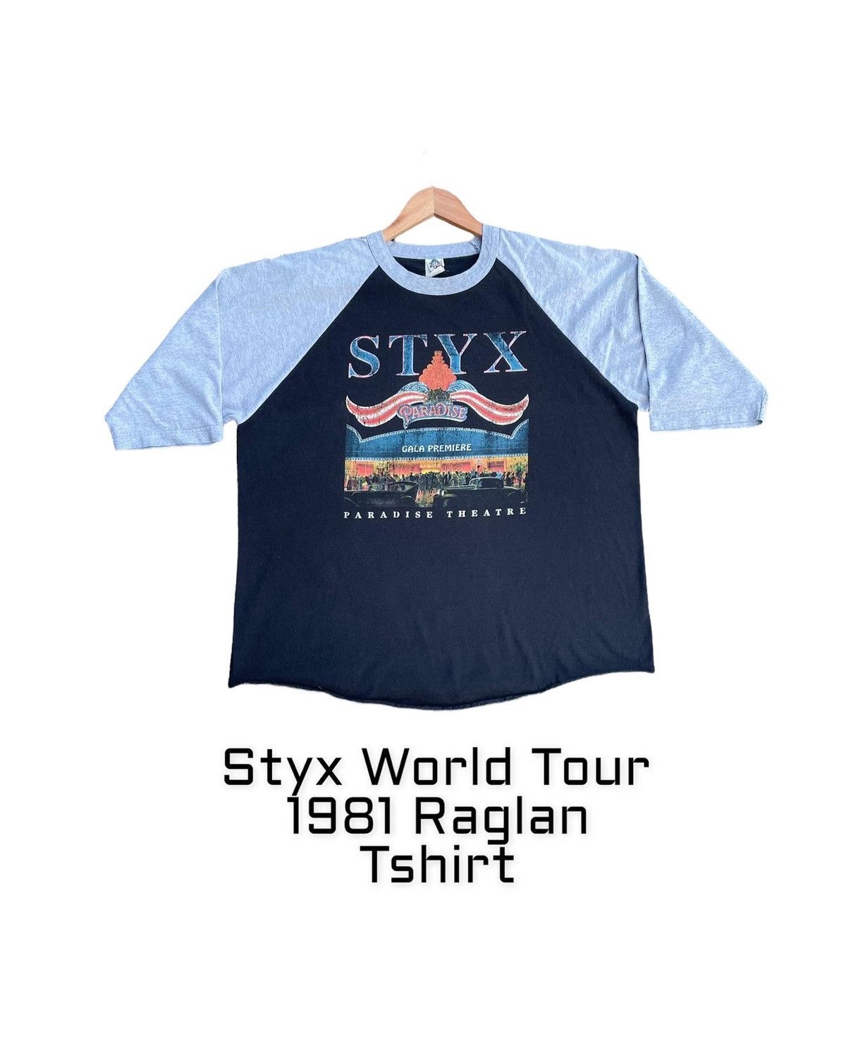 Band Tees Styx World Tour 1981 Raglan Tshirt Size US XL / EU 56 / 4 - 1 Thumbnail