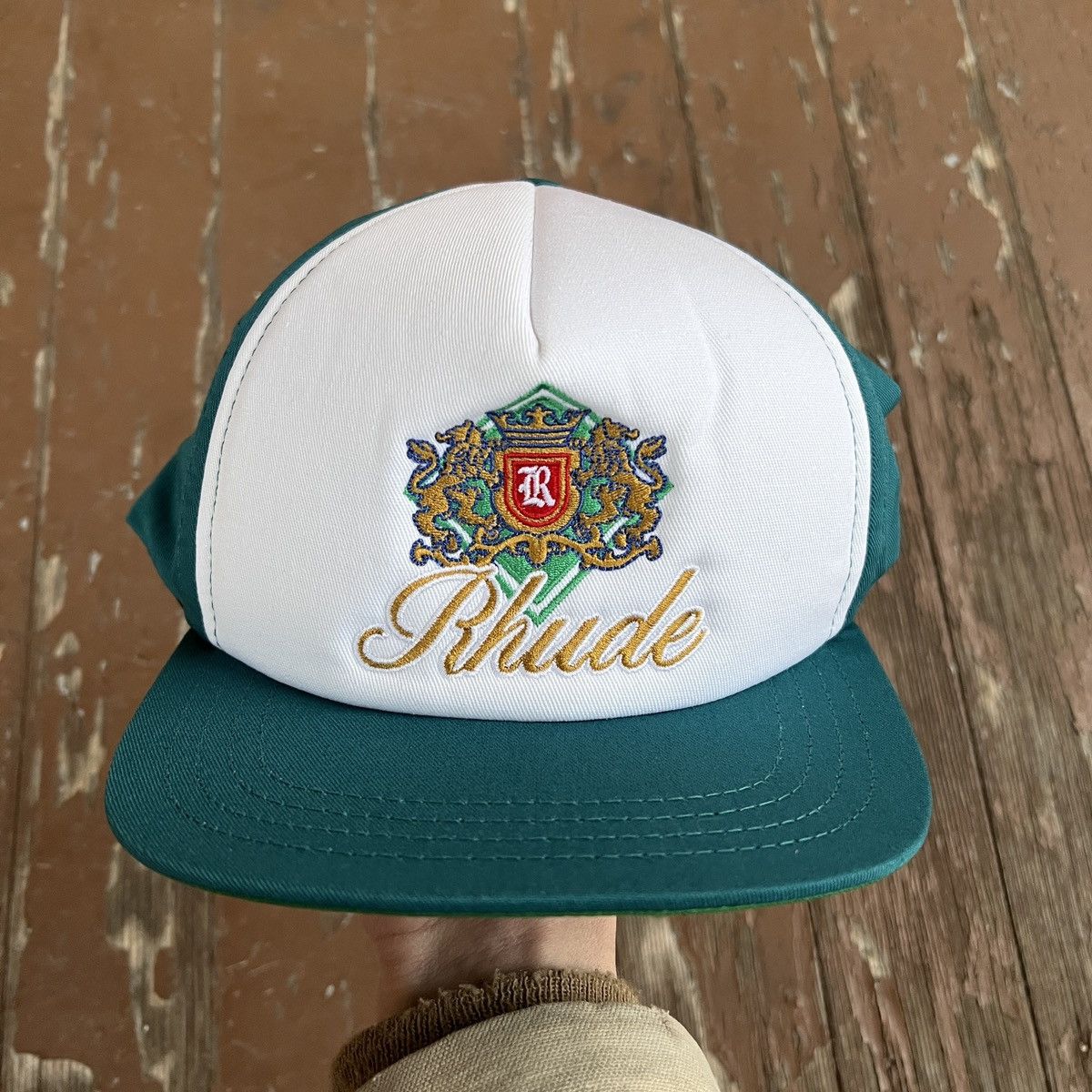 Rhude Rhude Turquoise/White Snapback Trucker Hat Size ONE SIZE - 1 Thumbnail