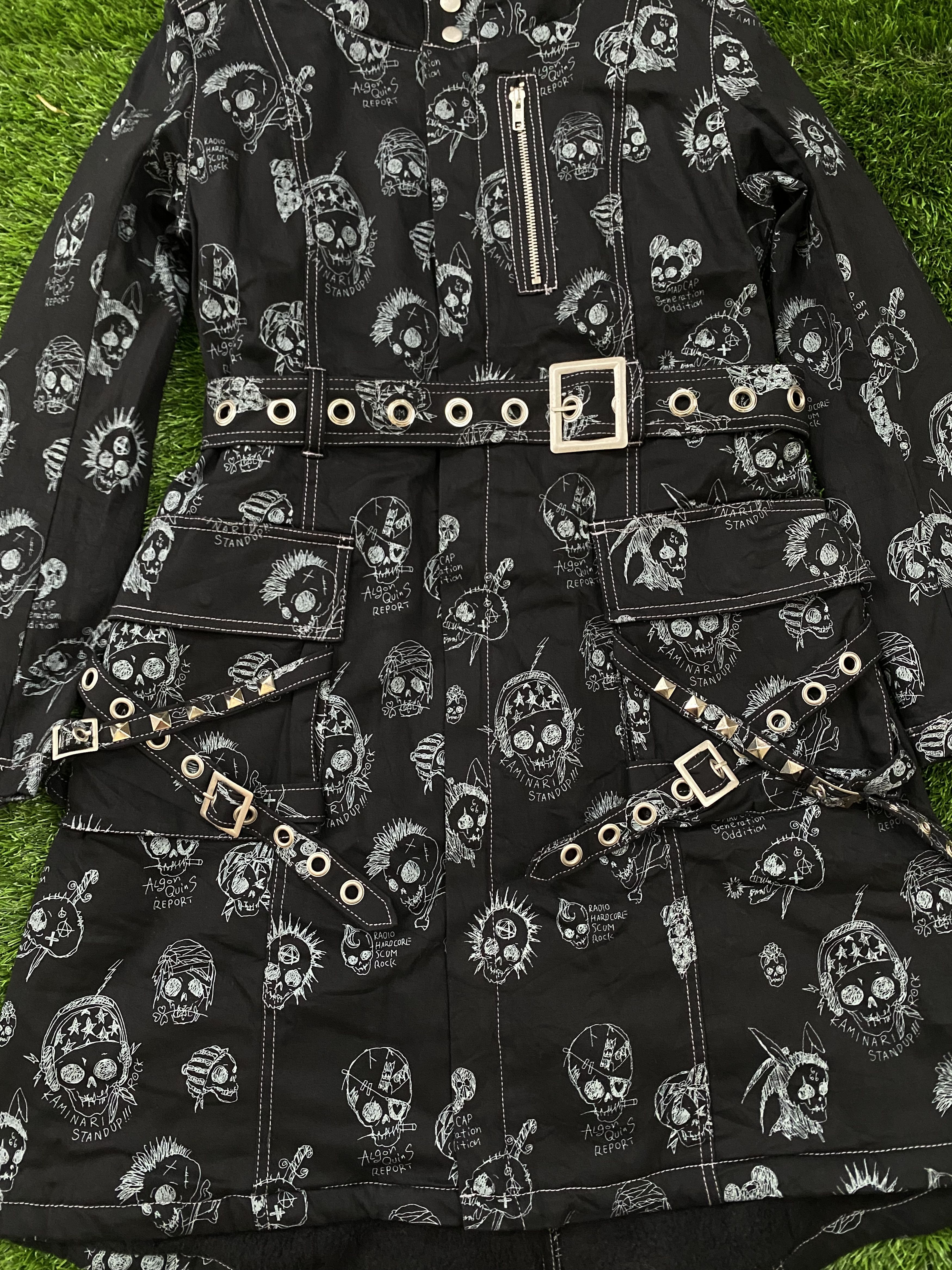 If Six Was Nine × Japanese Brand Rare Algonquins Punk Bondage Jacket Skull Hoodie Size US S / EU 44-46 / 1 - 2 Thumbnail