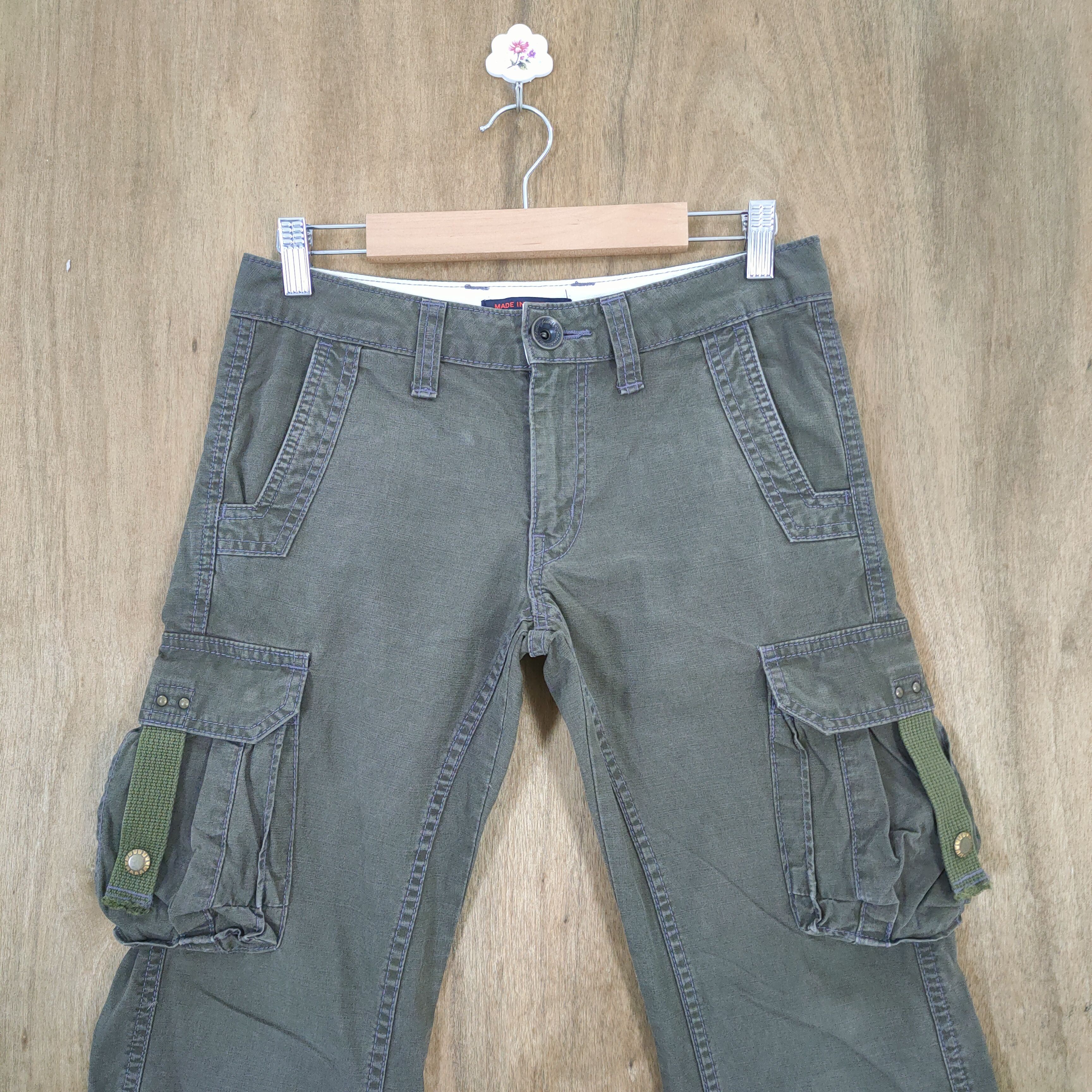 Japanese Brand 28 × 33 MADE IN NIPPON FLARE CARGO PANTS Size US 28 / EU 44 - 4 Thumbnail