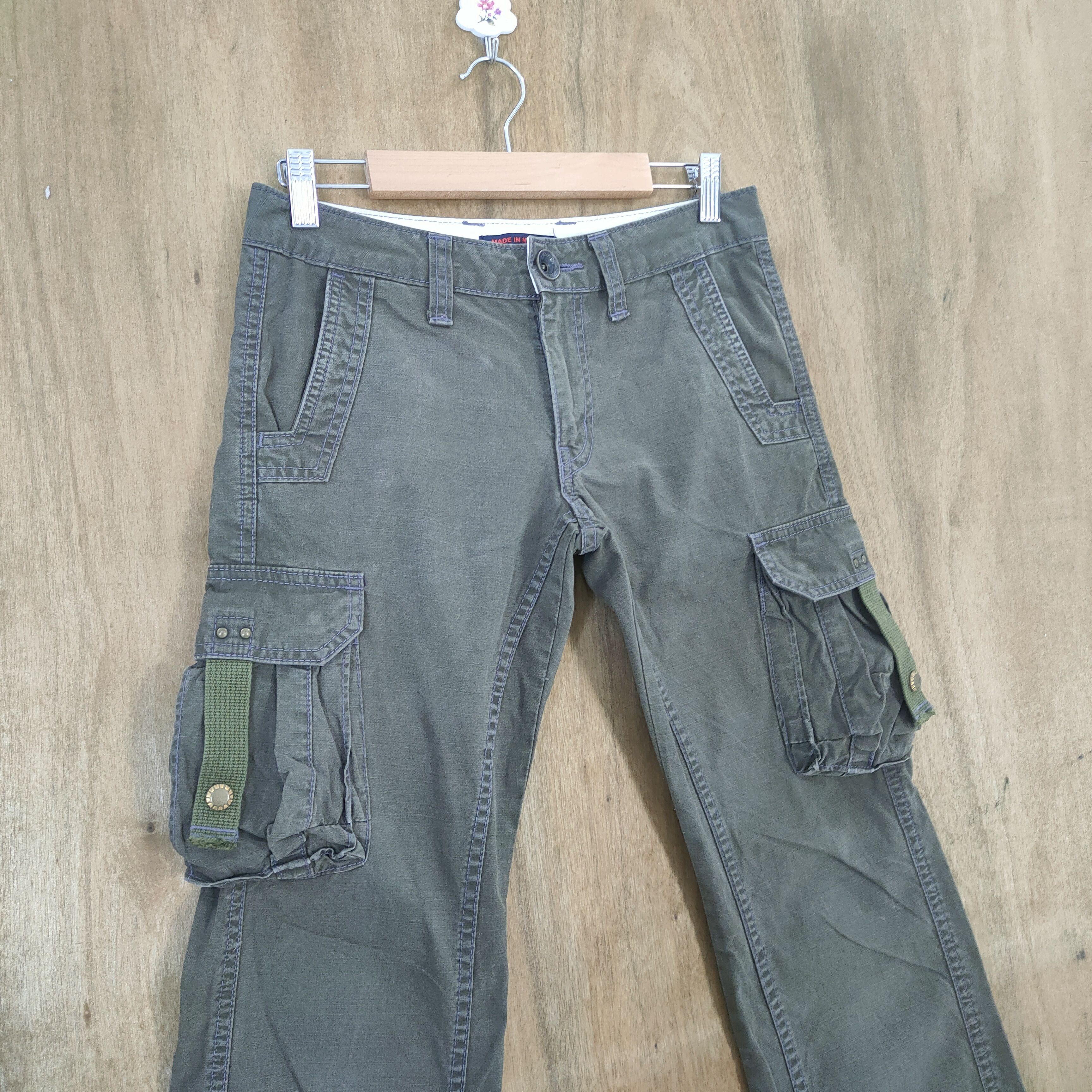 Japanese Brand 28 × 33 MADE IN NIPPON FLARE CARGO PANTS Size US 28 / EU 44 - 2 Thumbnail