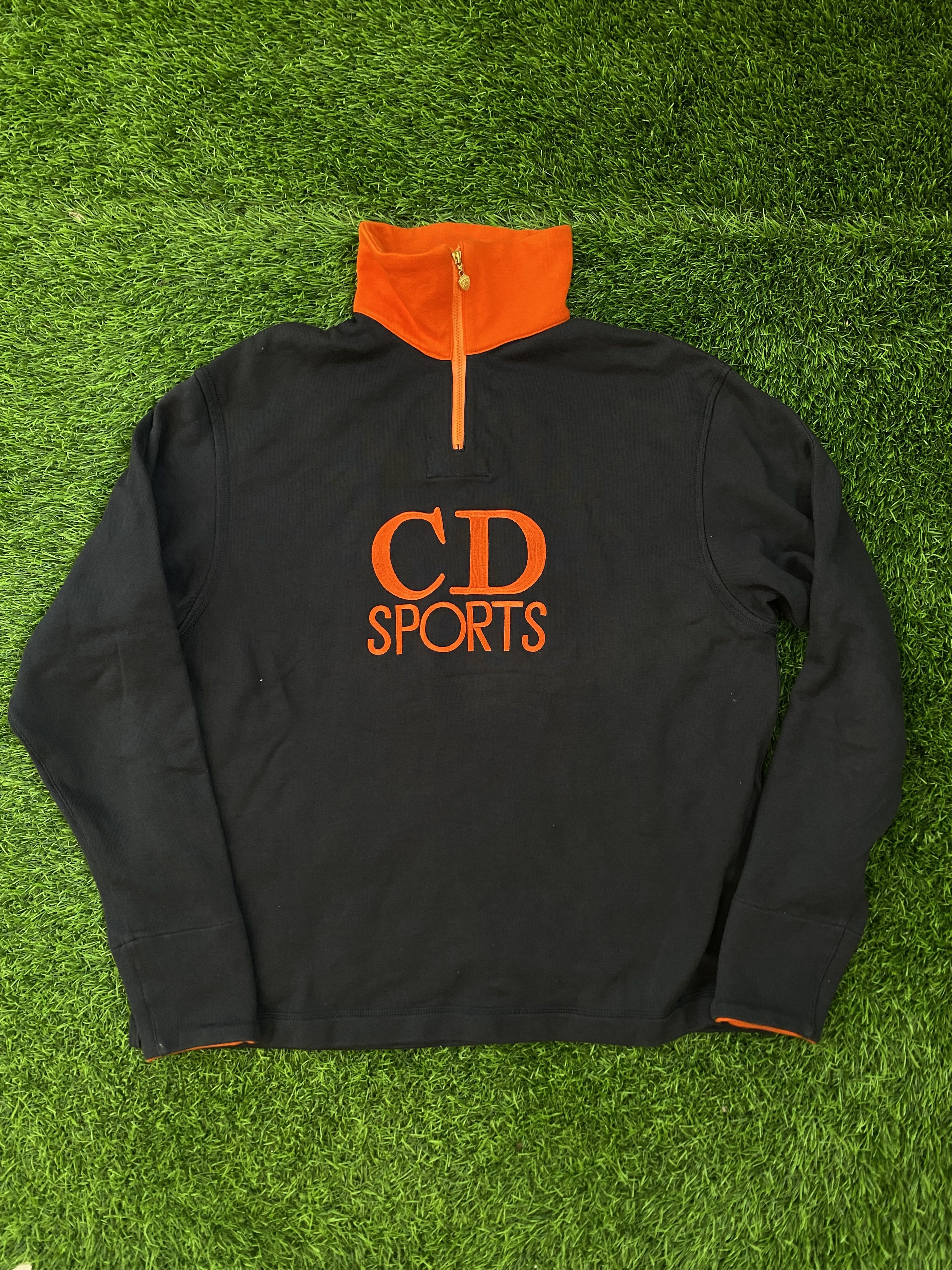 Vintage 90s Christian Dior Halfzip Sweater Spellout