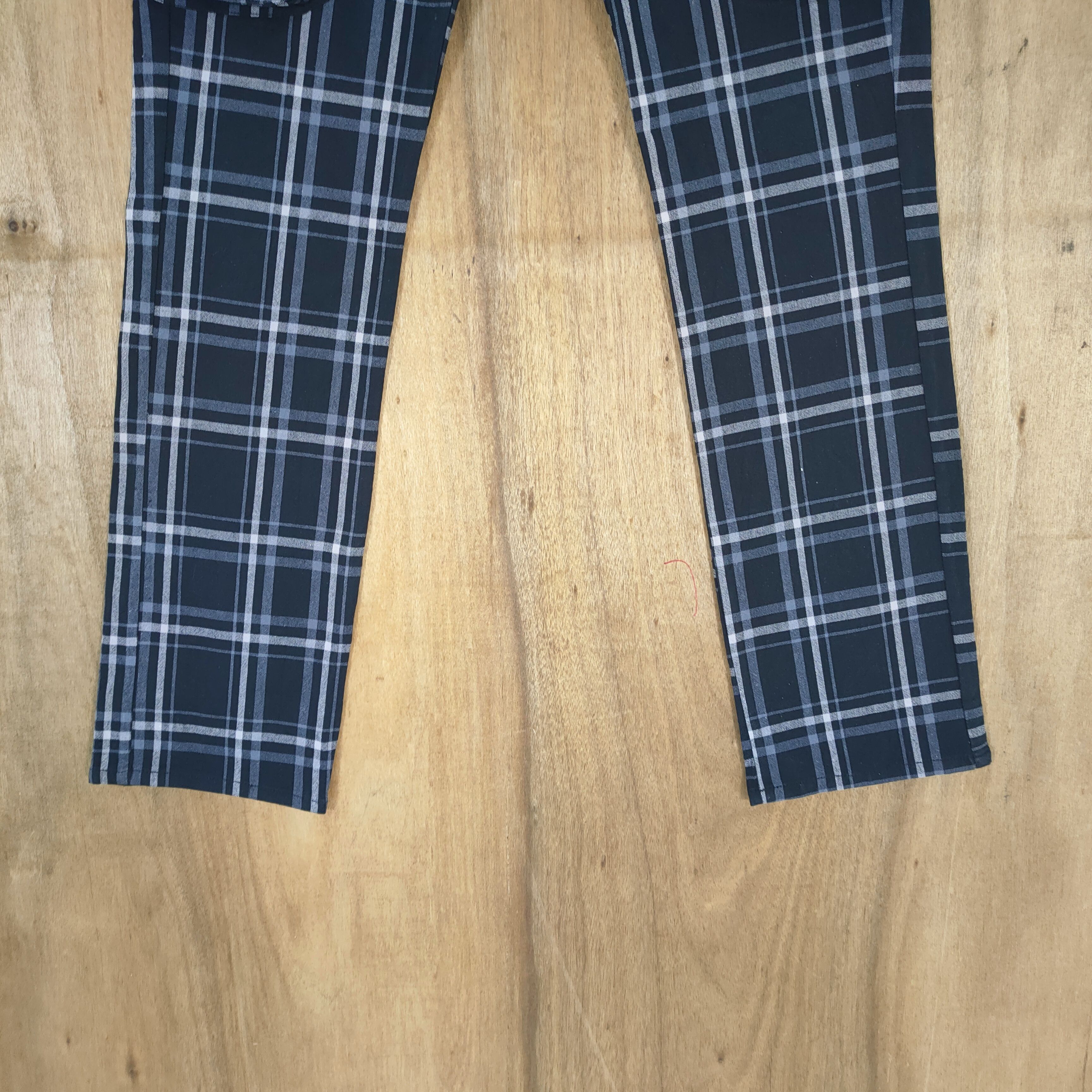 Japanese Brand #R2 BEE BELL BLACK WHITE CHECKERED CARGO PANTS Size US 33 - 3 Thumbnail