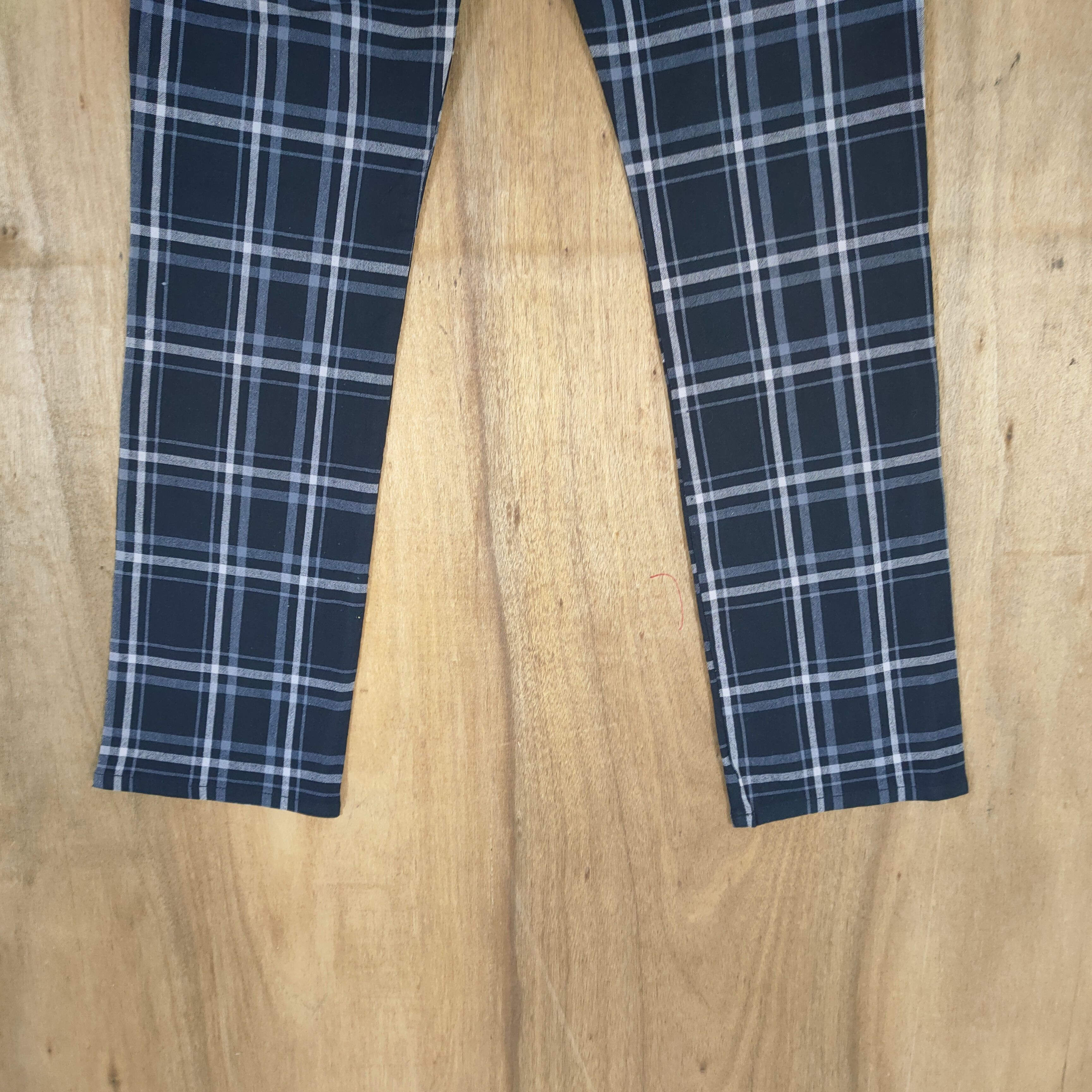 Japanese Brand #R2 BEE BELL BLACK WHITE CHECKERED CARGO PANTS Size US 33 - 10 Thumbnail