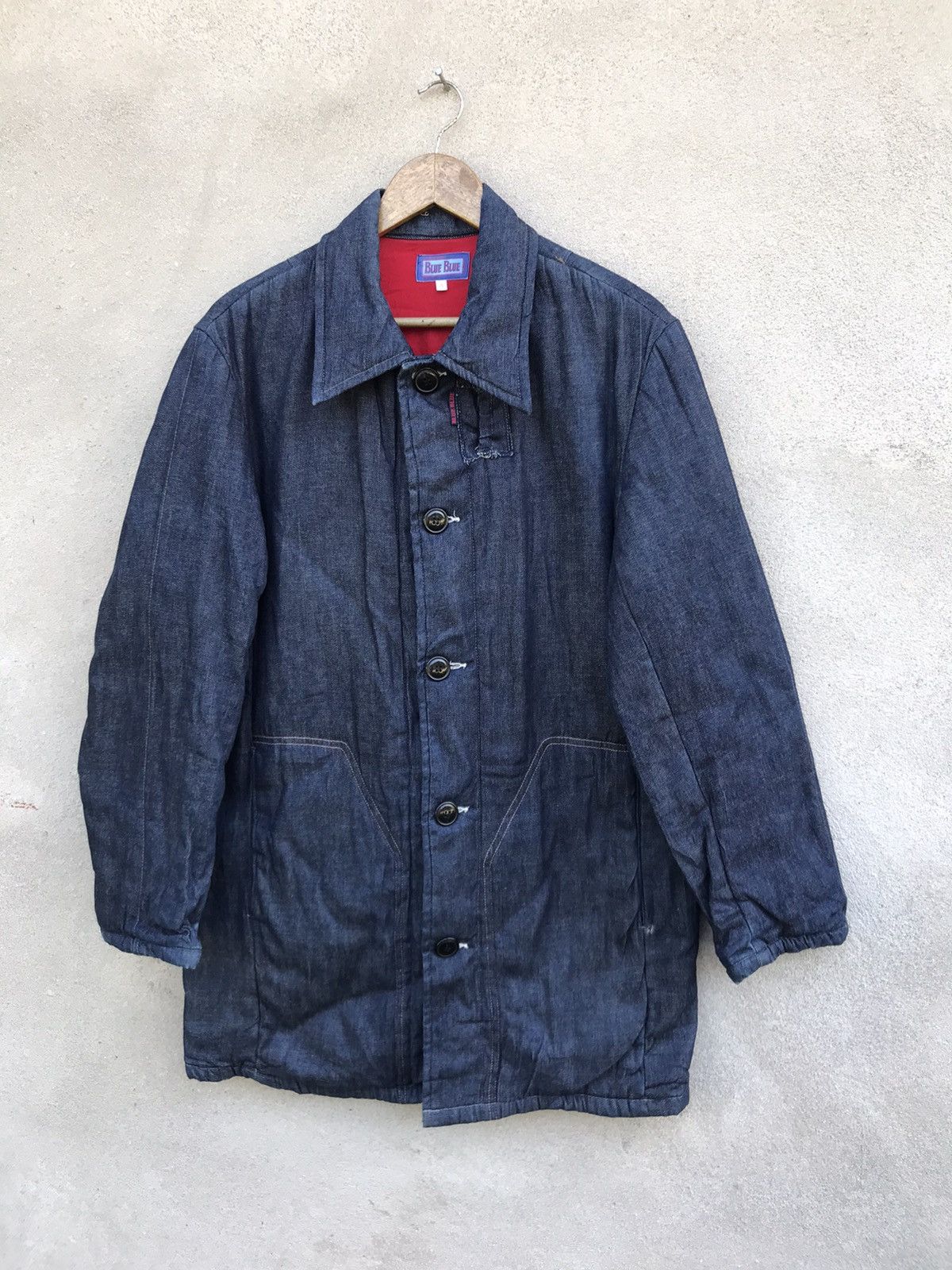 Blue Blue Japan RARE BLUE BLUE INDIGO JAPANESE BRAND LONG JACKET Size US M / EU 48-50 / 2 - 4 Thumbnail