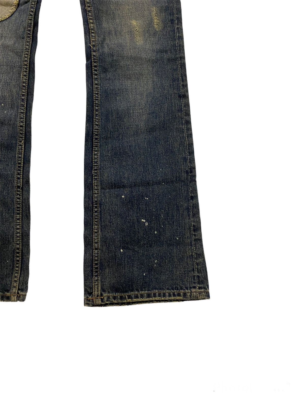 Japanese Brand Vintage Boro Sashiko Back Number Bootcut Jeans Size US 31 - 8 Thumbnail