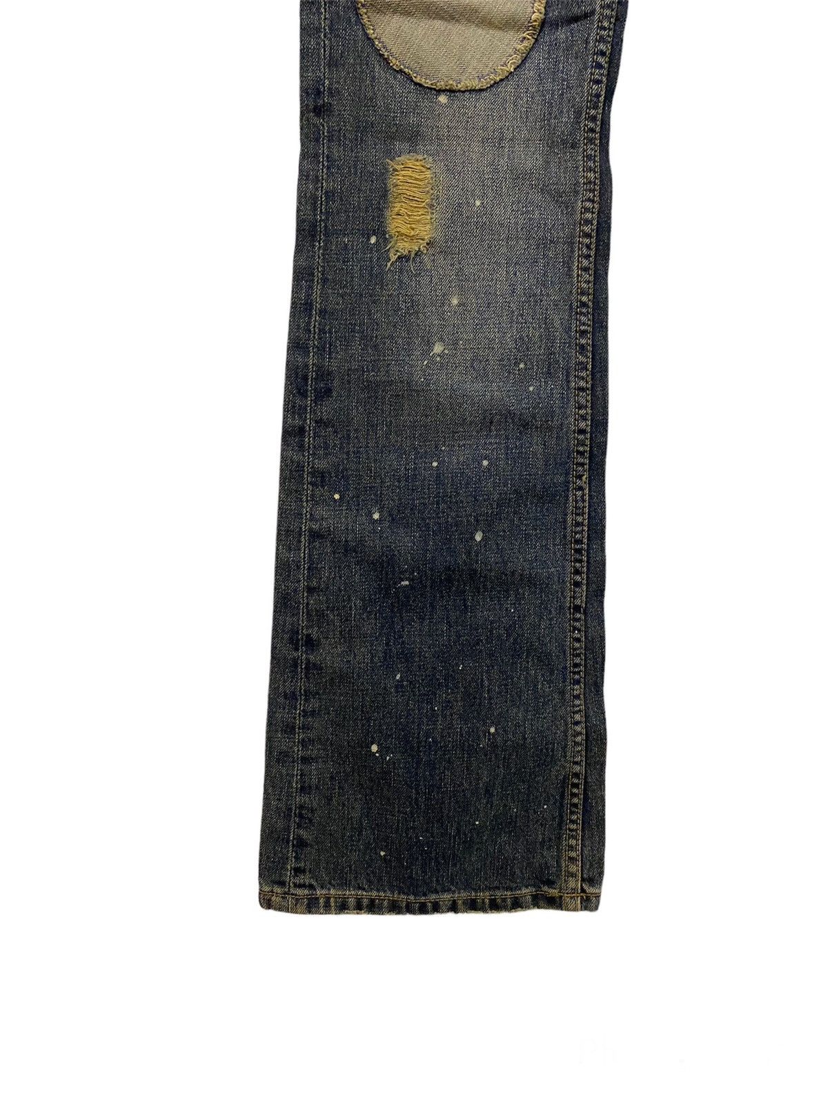 Japanese Brand Vintage Boro Sashiko Back Number Bootcut Jeans Size US 31 - 7 Thumbnail