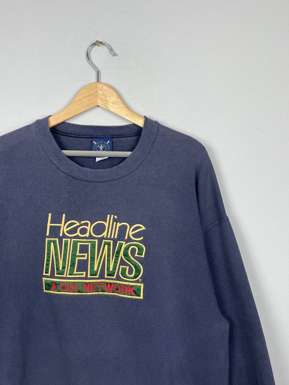Other × Vintage Vintage 90s Headline News CNN Network Sweatshirt Size US L / EU 52-54 / 3 - 2 Thumbnail