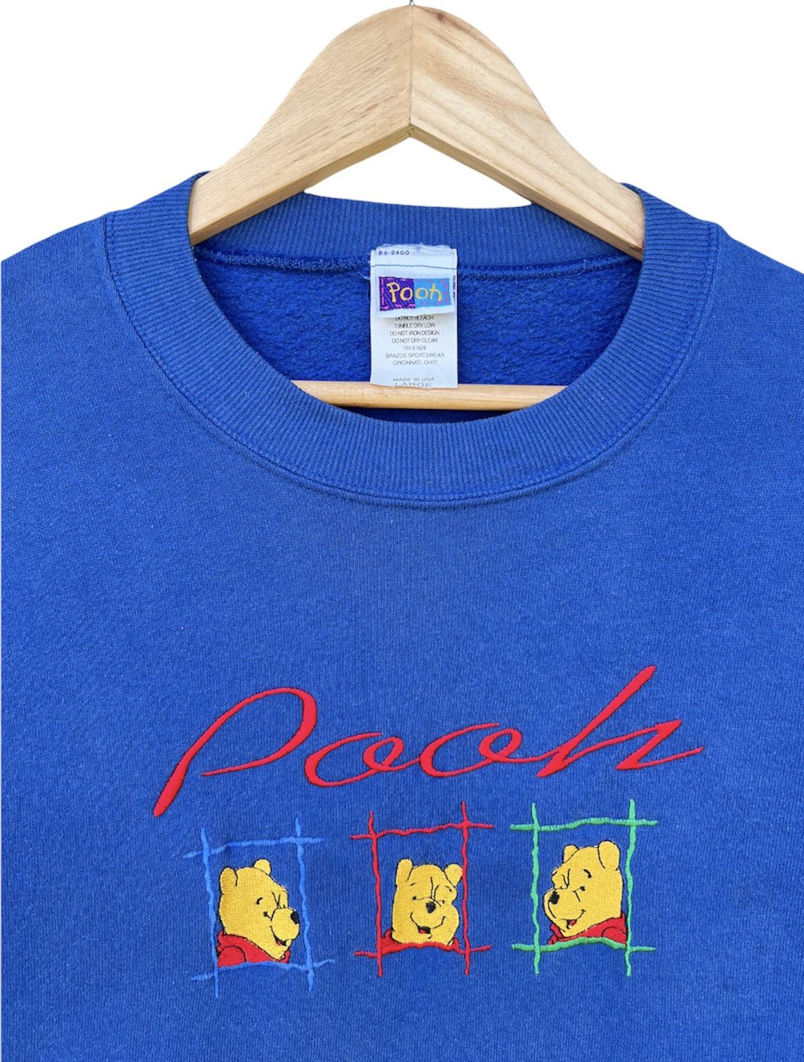 Vintage 90s Pooh Crewneck Pooh Sweatshirt Large