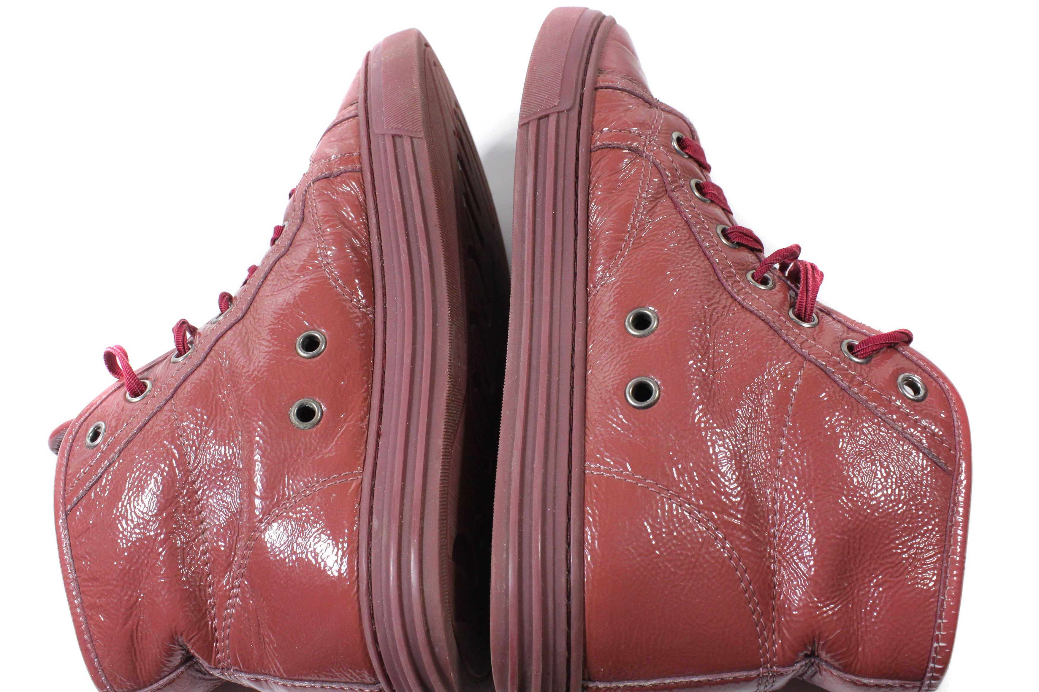 Gucci Patent Leather Hi-Top Sneakers Size US 6 / IT 36 - 7 Thumbnail