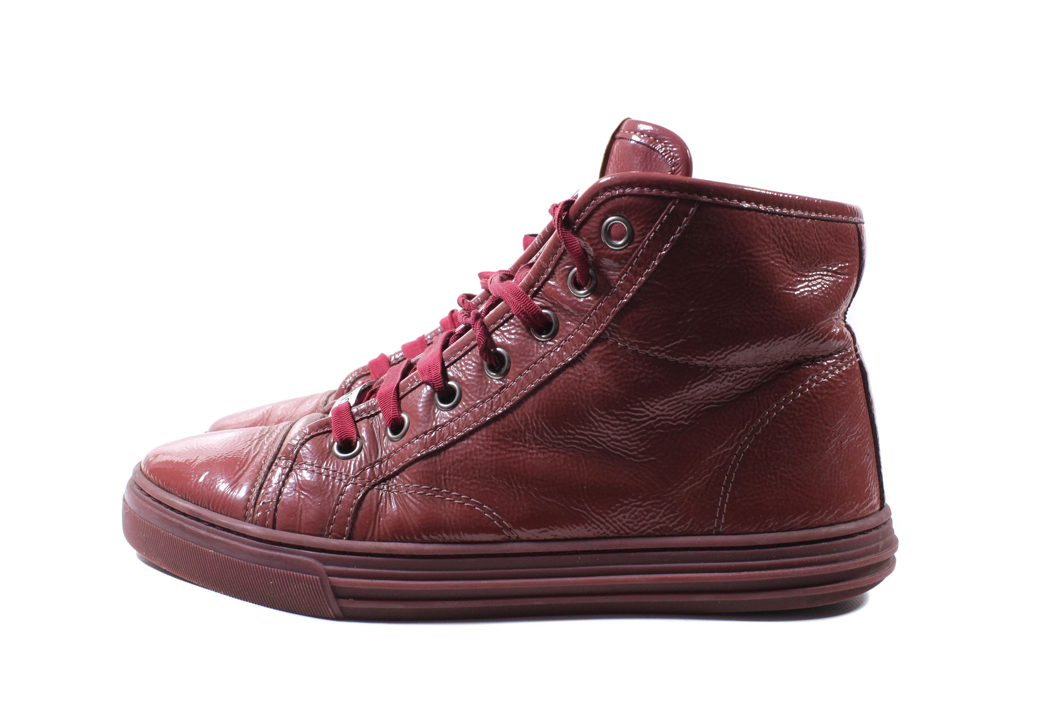 Gucci Patent Leather Hi-Top Sneakers Size US 6 / IT 36 - 1 Thumbnail